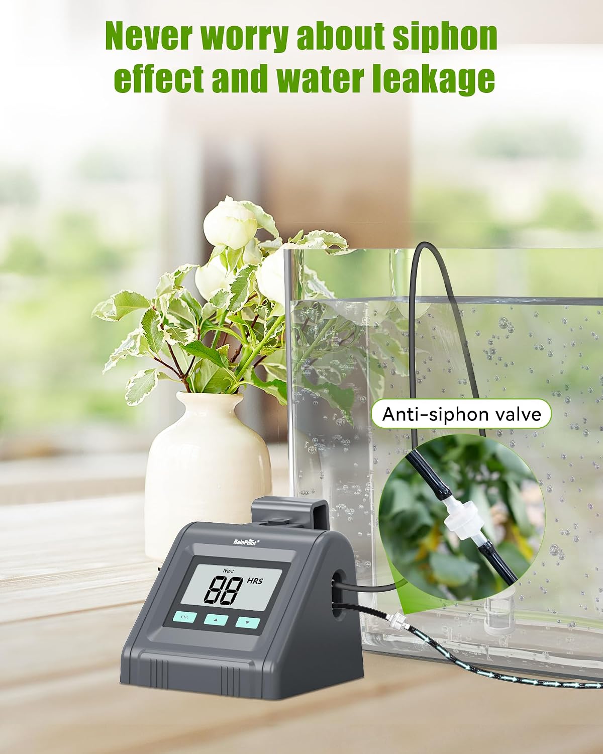 Detalle de RAINPOINT Automatic Watering System DIY Drip Irrigation Kit for Potted Plants