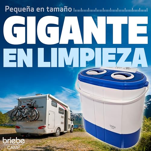 Thumbnail 5 de briebe Camp Mini Lavadora portátil con centrifugado y lavado rápido (3 kg), ideal camping y autocaravana