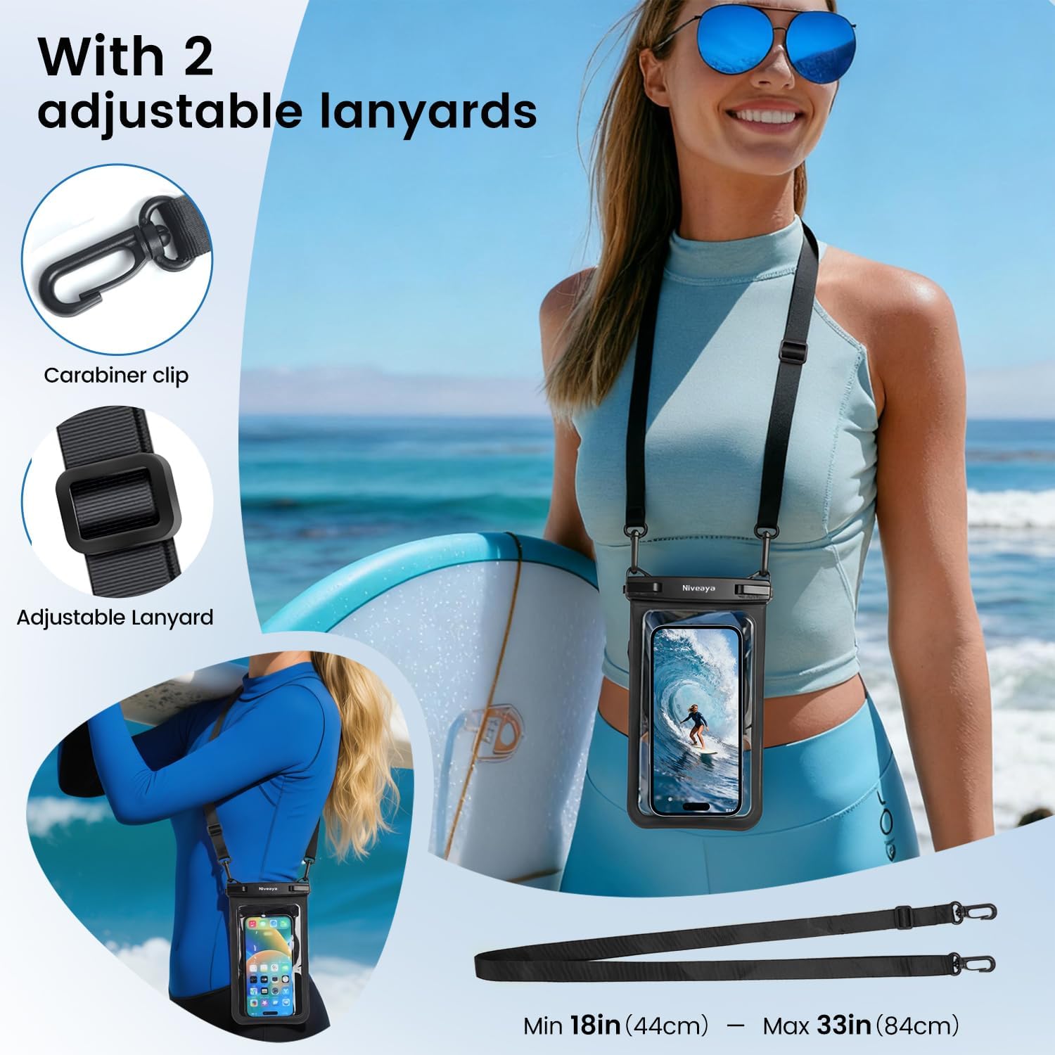 Detalle 2 de Niveaya Floatable Waterproof Phone Pouch 8.5 inch