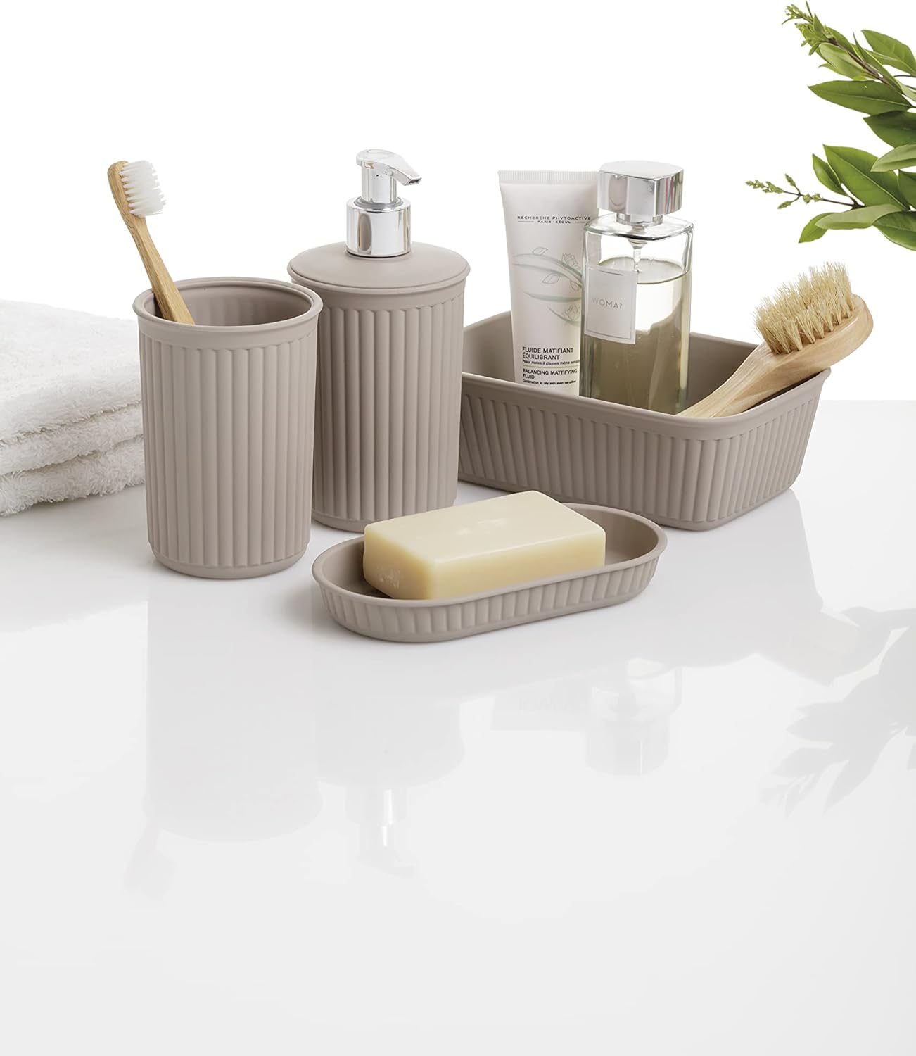 Thumbnail 2 de Tatay Baobab Set de 4 Piezas para Baño 🛁 Taupe