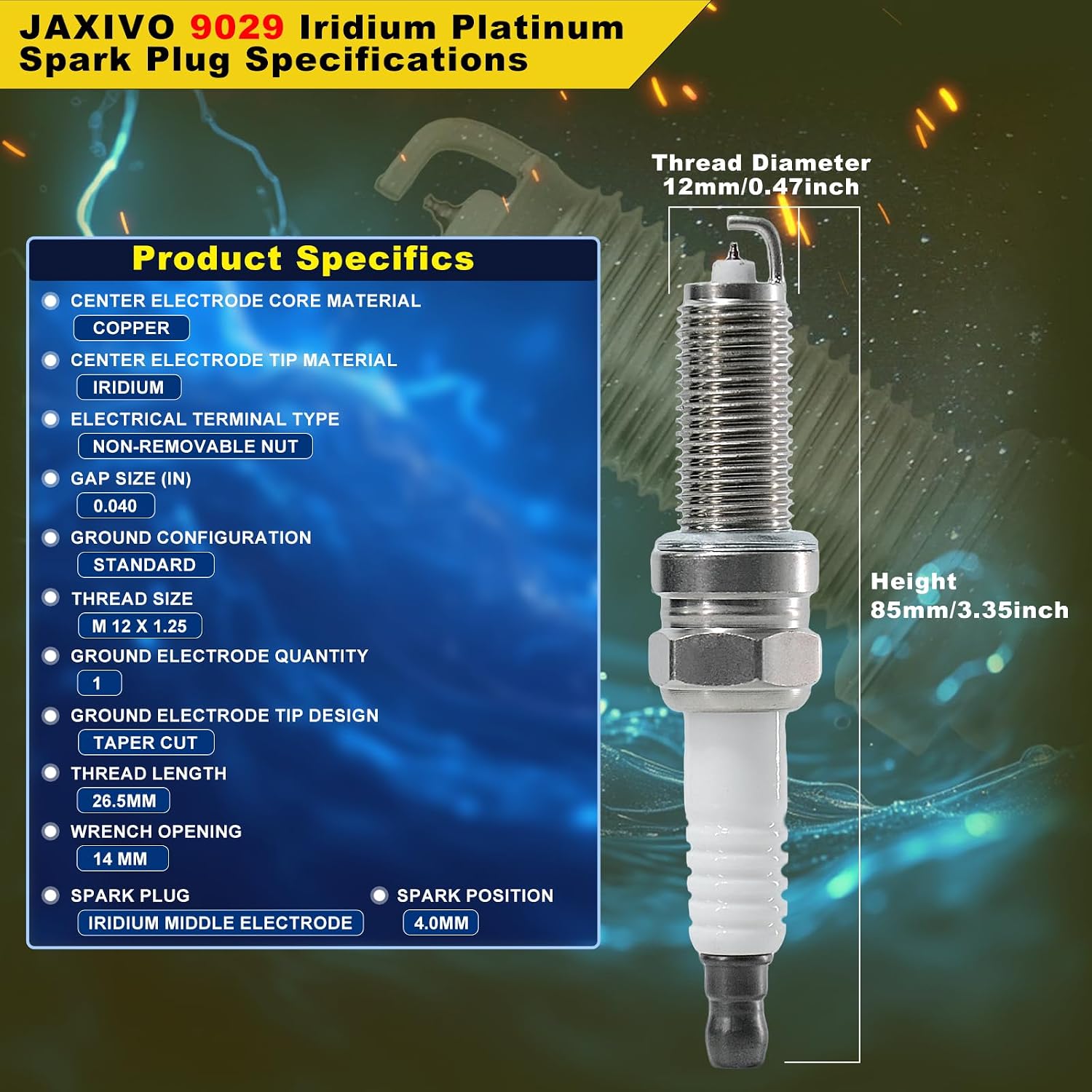 Detalle 2 de Jaxivo Spark Plugs 9029