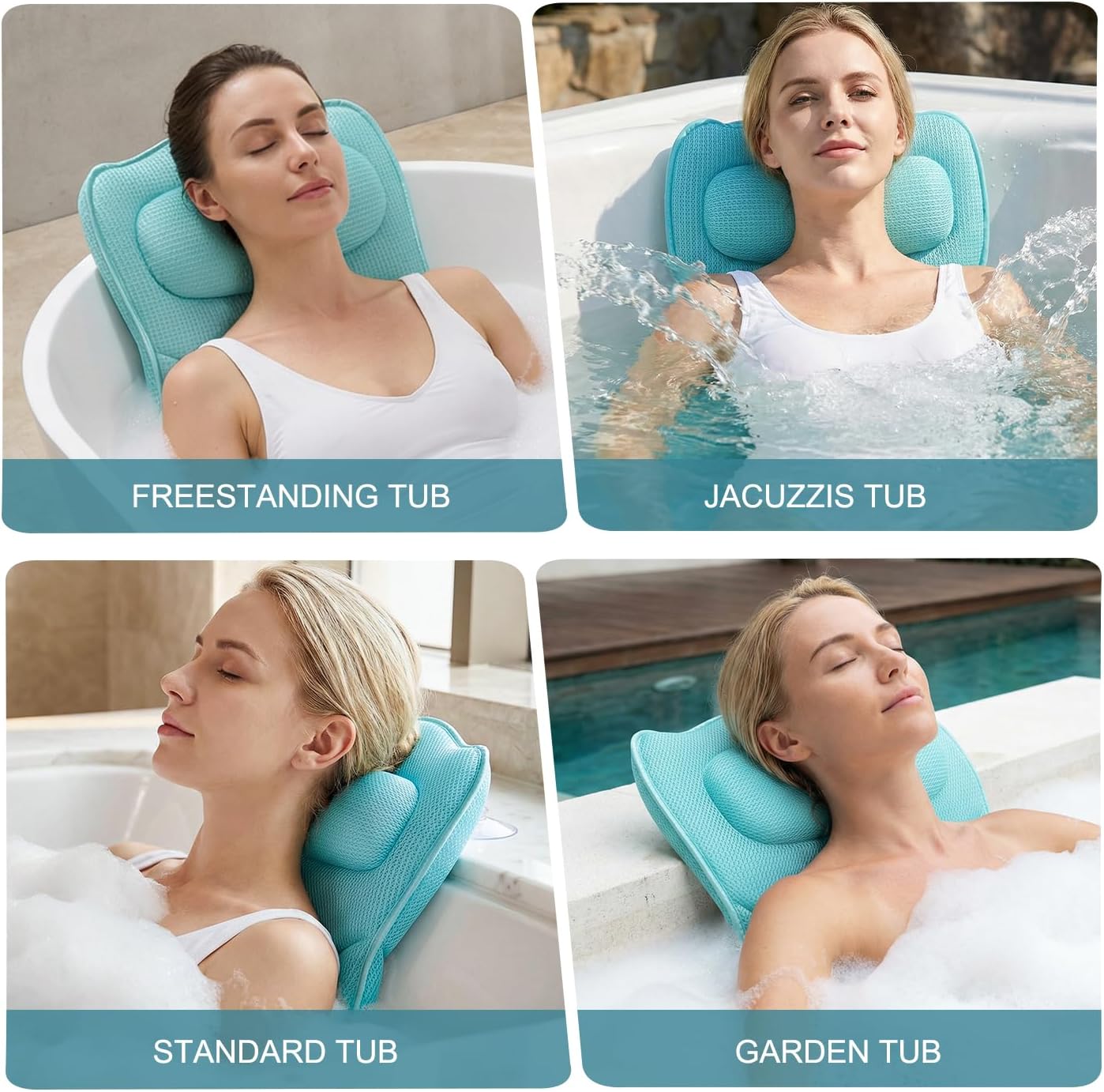 Thumbnail 6 de Idle Hippo full-body bath pillow, Lake Blue