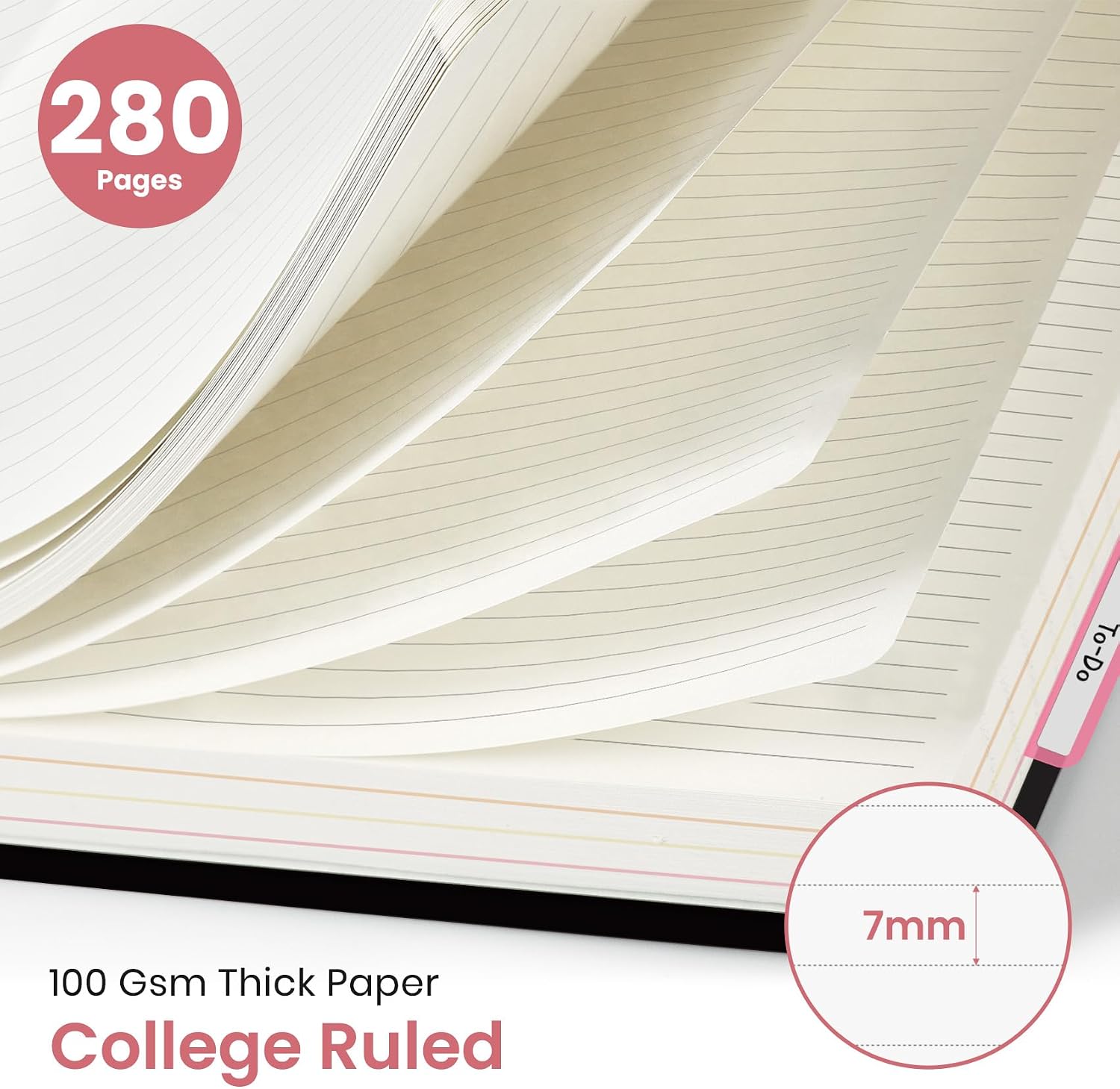 Detalle 2 de Taja Garden of Whimsy 5-Subject Spiral Notebook, 280 College-Ruled Pages