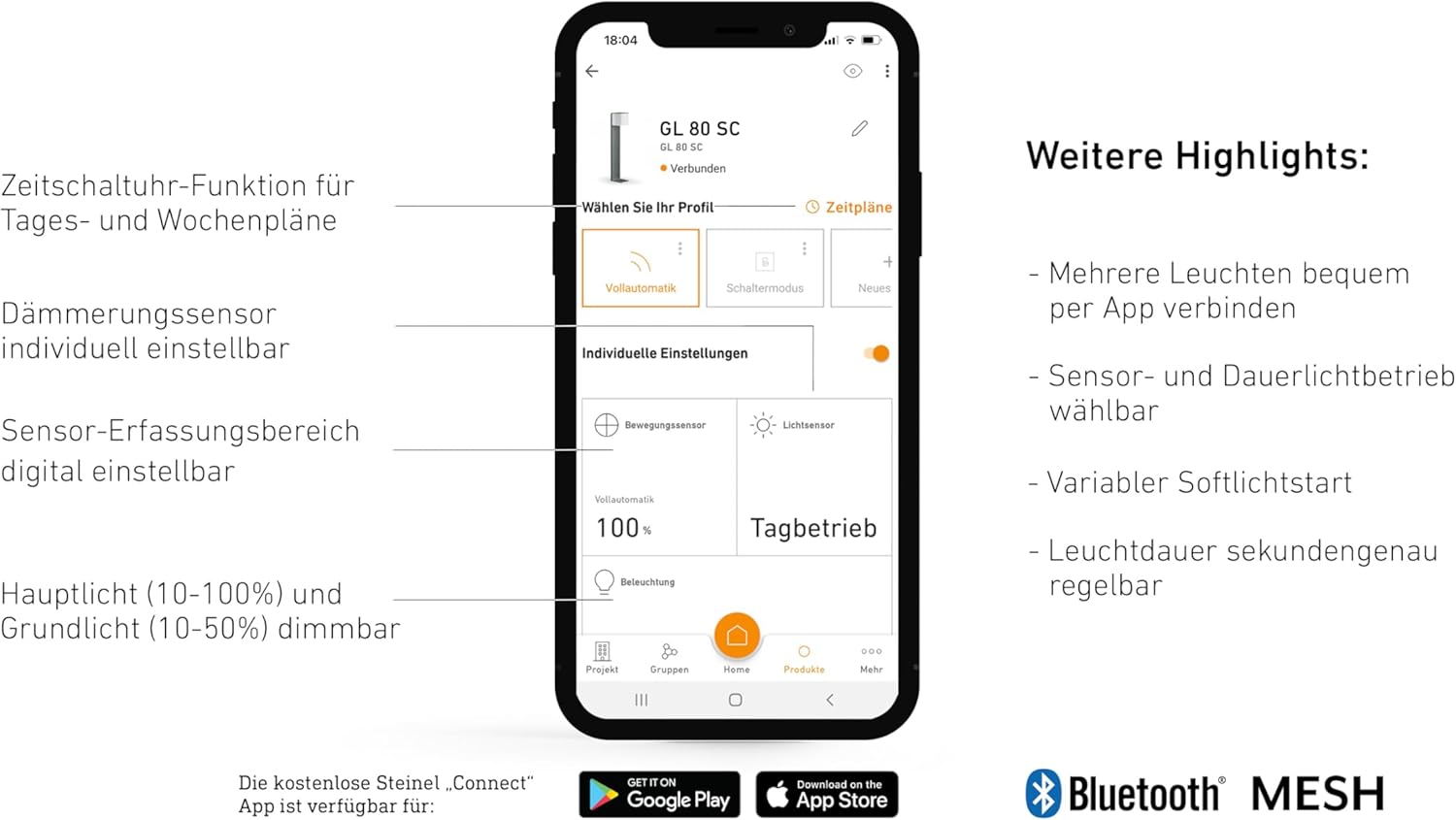 Thumbnail 5 de Steinel GL 80 SC antracite: lampada da terra verticale per esterni con rilevatore e gestione via App