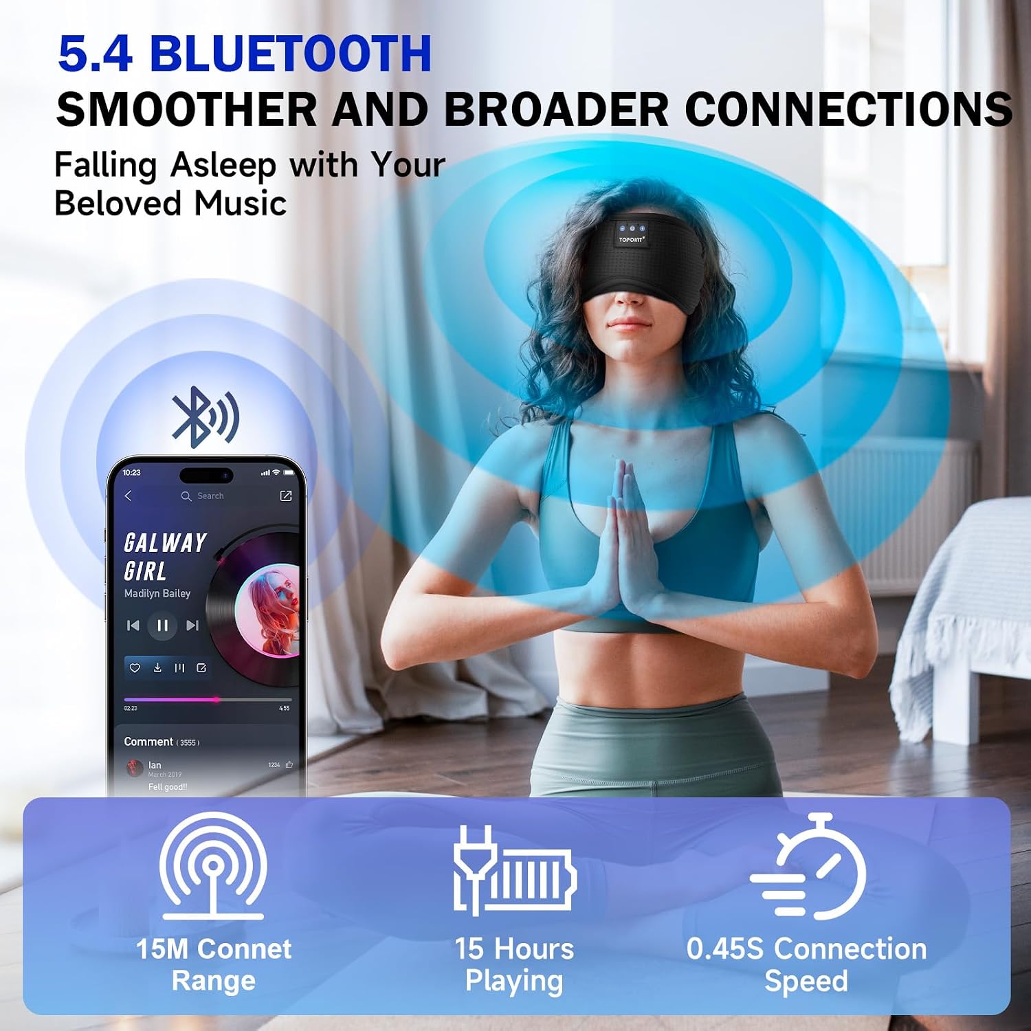 Thumbnail 5 de TOPOINT Sleep Mask Headphones Bluetooth 5.4 for Travel