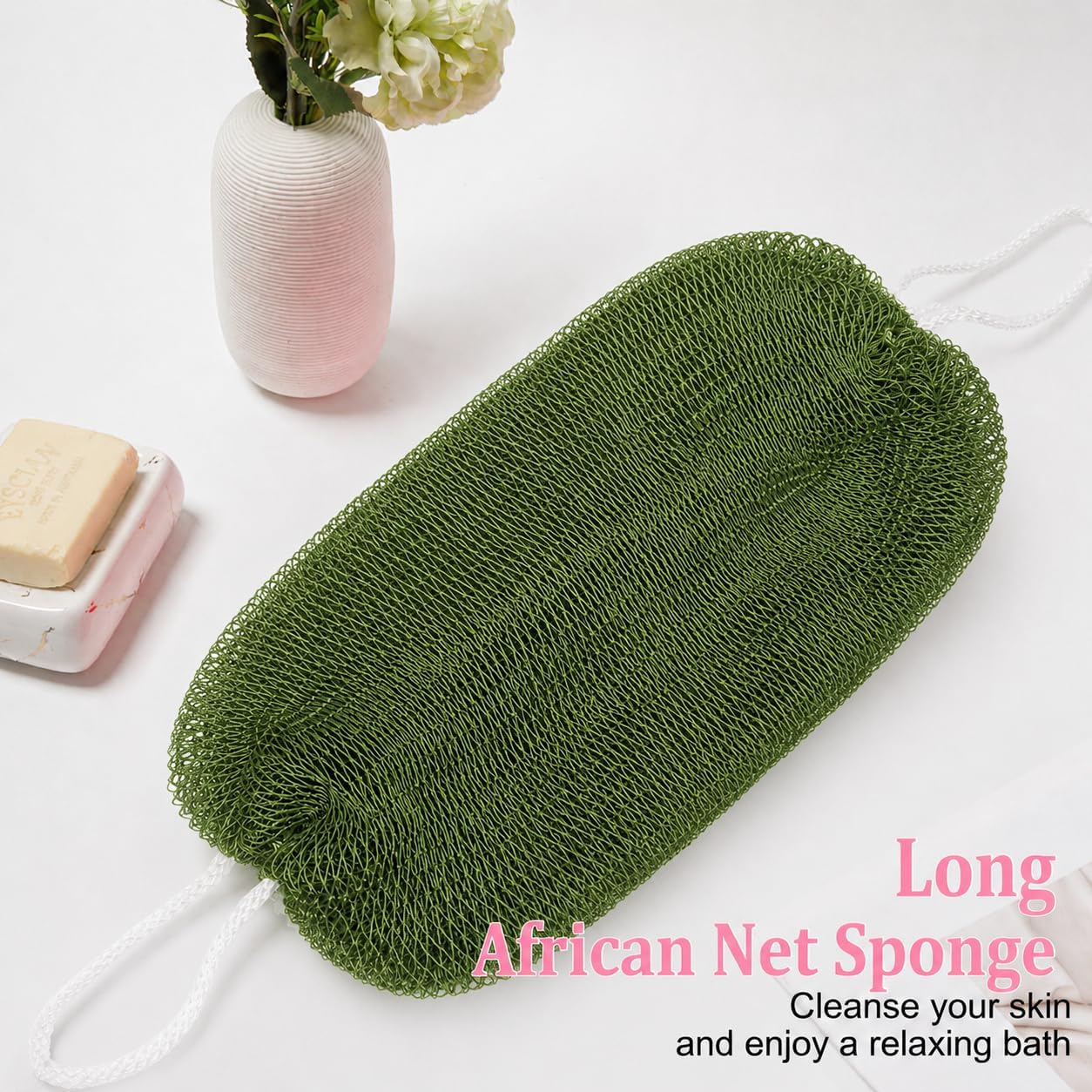 Thumbnail 2 de Starhot African Net Sponge with Knots: Exfoliating Back Scrubber, 110 cm, Colourfast in 30+ Shades