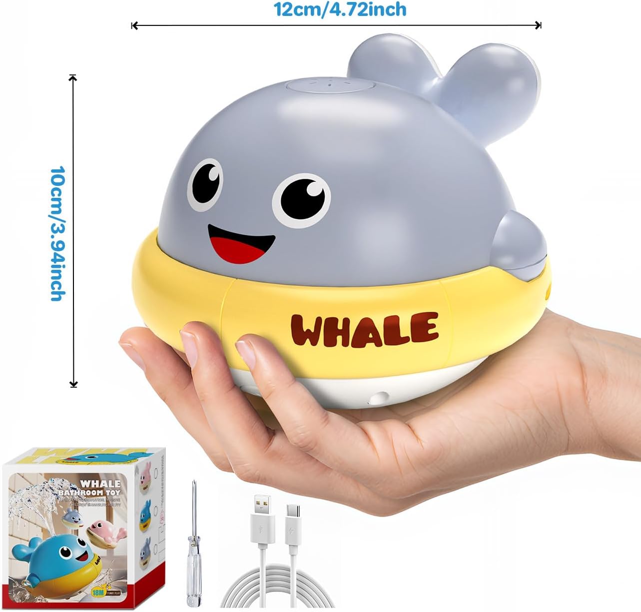 Thumbnail 5 de Baby Bath Toys Whale Sprinkler