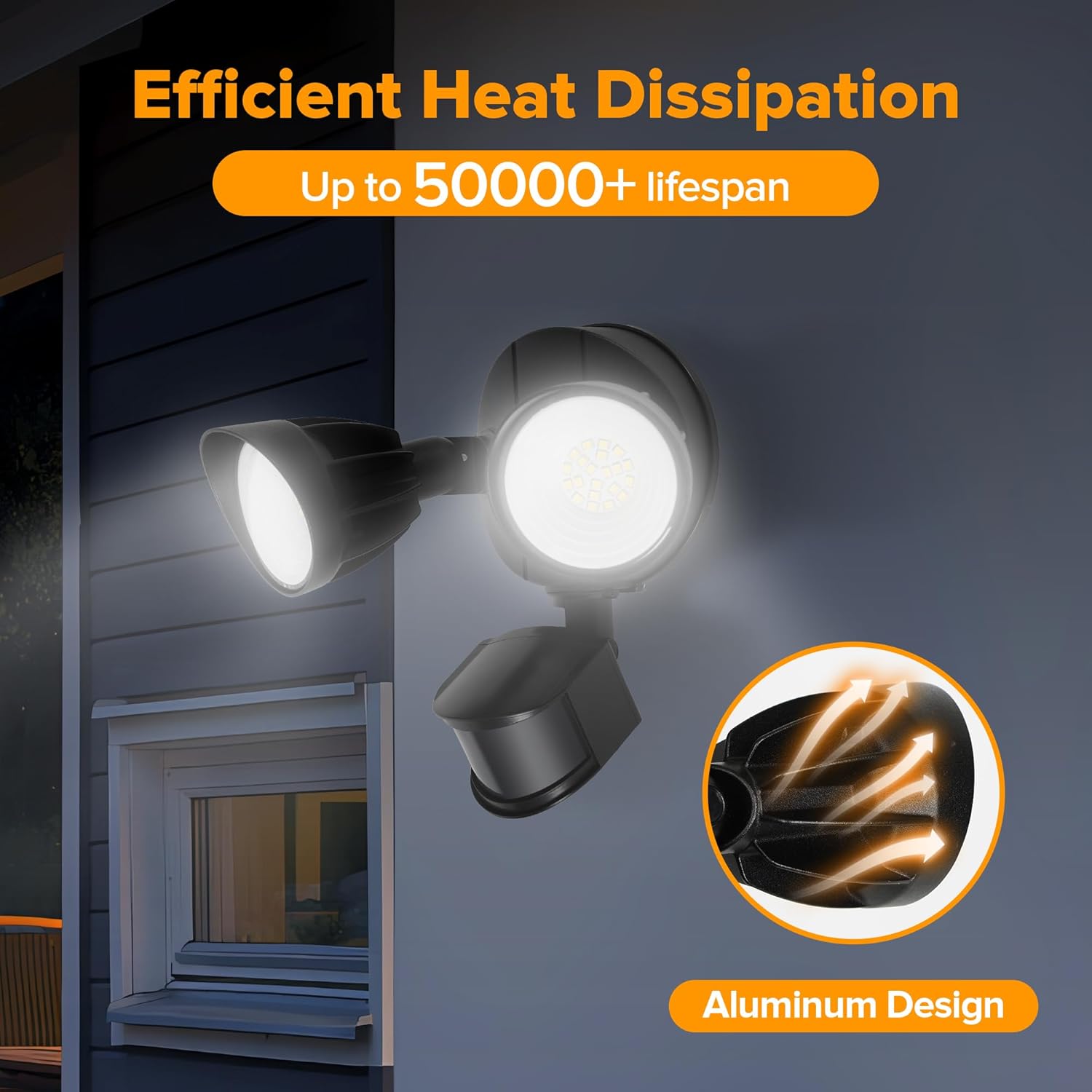Detalle 1 de UME 7601901012-new Outdoor LED Security Light, 27W, 5000K, IP65