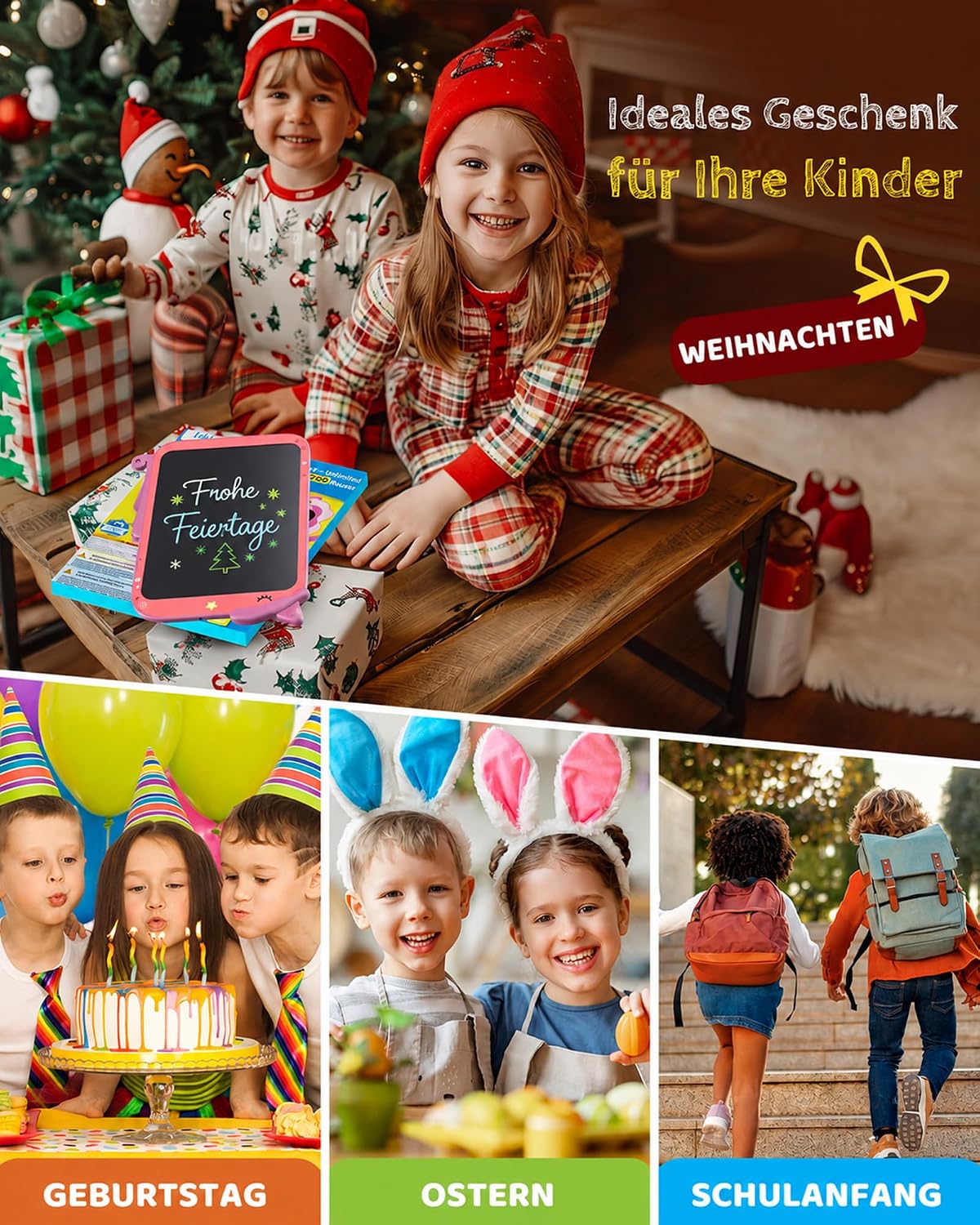 Thumbnail 6 de ORSEN LCD Schreibtafel 10 Zoll Unicorn – kreativ trägerfreundliches Lernspielzeug für Kinder ab 3 Jahren