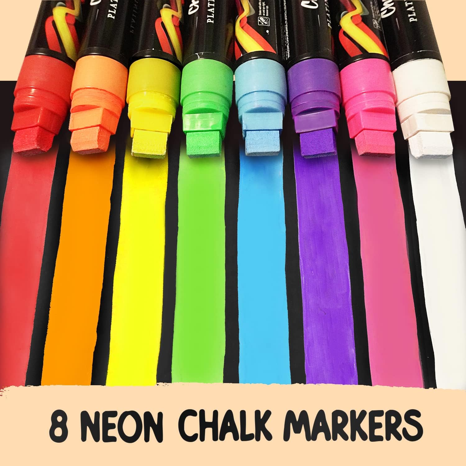 Thumbnail 5 de Window Pens 15mm Jumbo neon pack of 8