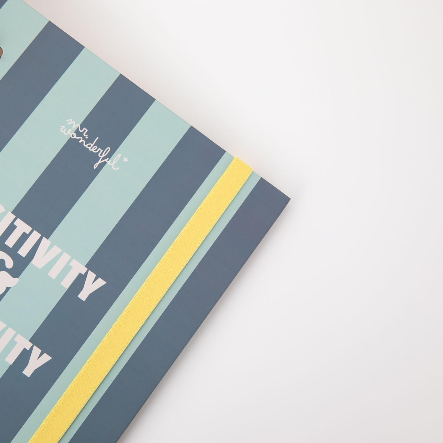 Detalle 2 de Mr. Wonderful - Raccoglitori ad anelli con fogli: Positivity & creativity, 4 anelli e chiusura elastica