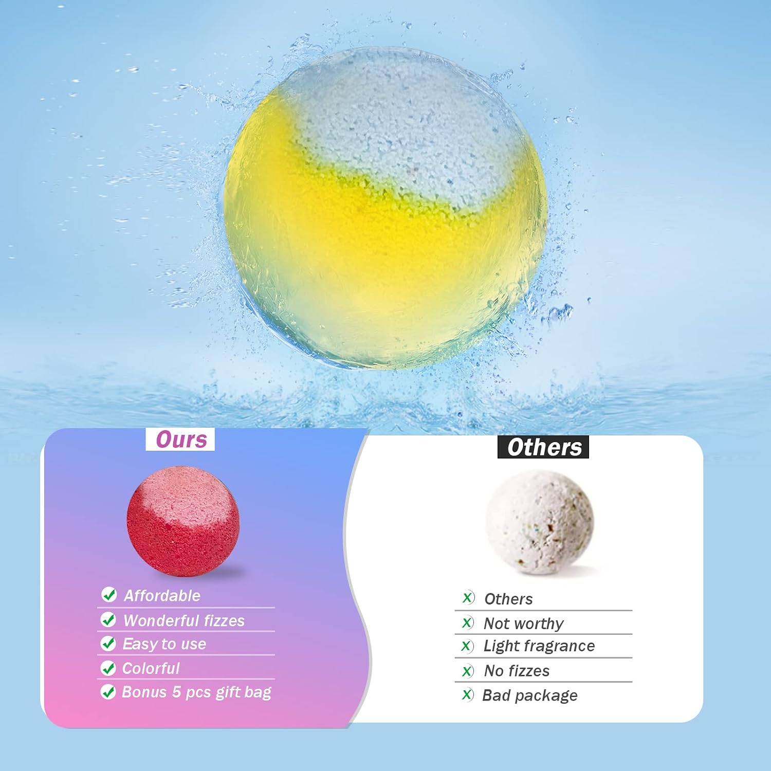 Detalle de PickMora 30 Pcs Bath Bomb Gift Set – Natural Organic Mini Bath Bombs (6 scents, 30 pieces)