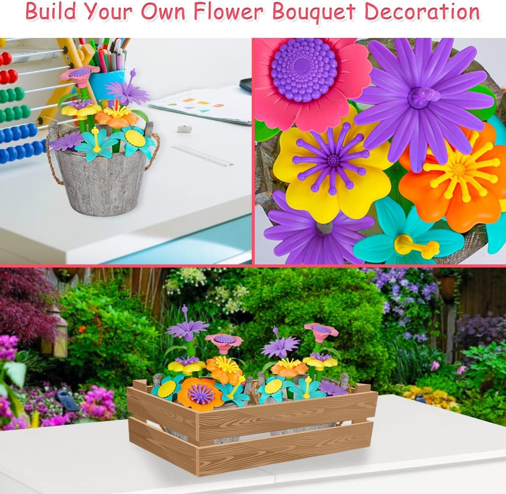 Detalle 2 de OSDUE Flower Garden Building Toy Set 90pcs 🌸🧩