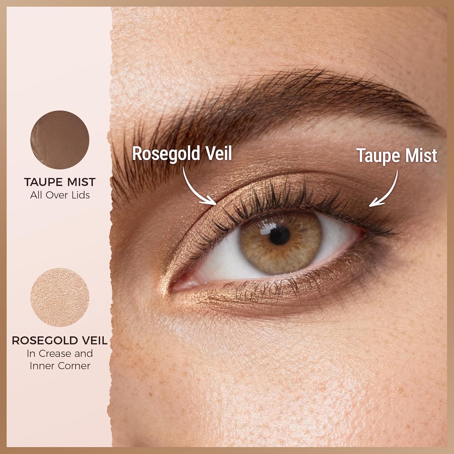 Detalle de Exmiloo Doppelseitiger Lidschatten-Stift (matt & schimmer) Taupe Twilight – wasserfest, wischfest, langanhaltend