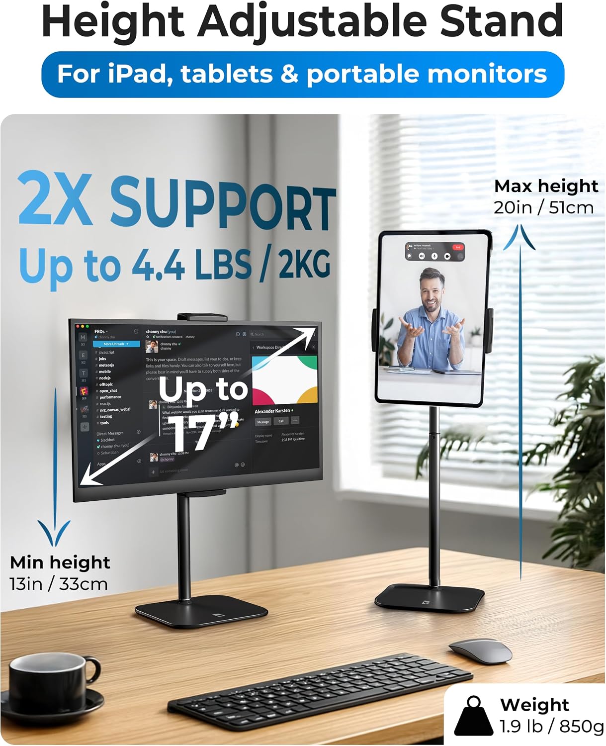 Thumbnail 1 de COOPER TabStand 20" Tall iPad stand for desk