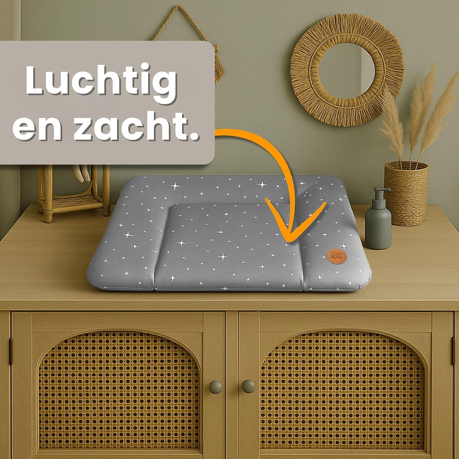 Detalle de Totsy Baby Galaxie B aankleedkussen, waterafstotend polyester, 75 x 72 cm