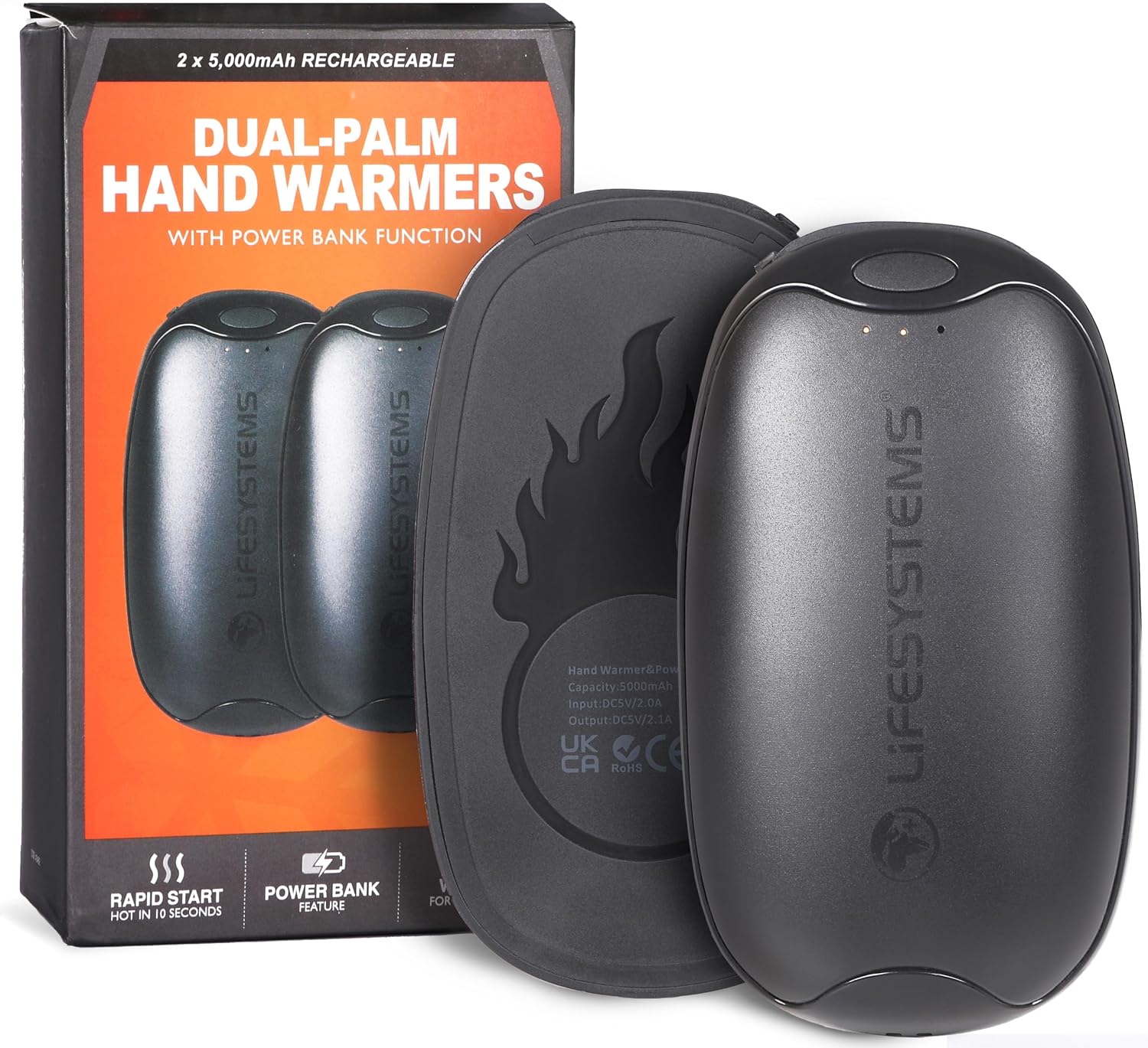 Detalle 2 de Lifesystems Rechargeable Twin-Pack Hand Warmers 5000mAh