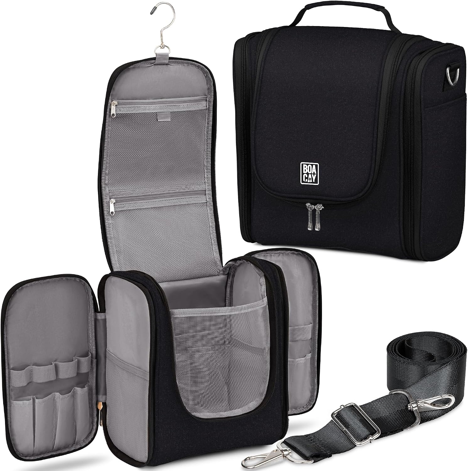 Detalle de BOACAY Extra Large Hanging Travel Toiletry Bag 29.5cm