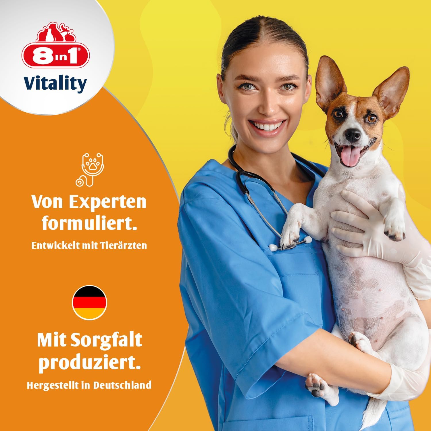 Detalle 2 de 8in1 Multivitamin Tabletten Adult – Ergänzung für erwachsene Hunde, 70 Tabletten