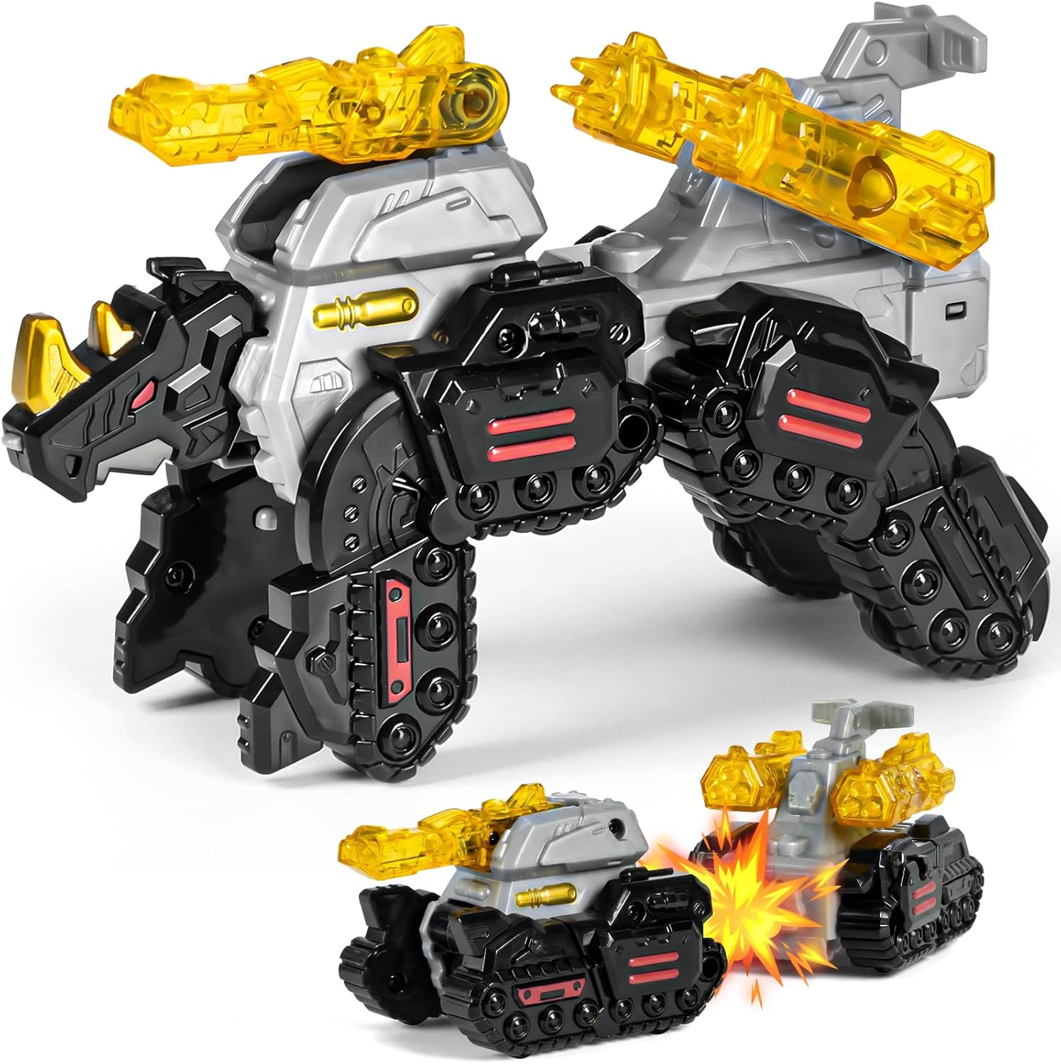 Detalle de YTKIH Magnetic Transformer Car Toys: 2 in 1 Crash to Dinosaur Car for 3–8 Year Olds