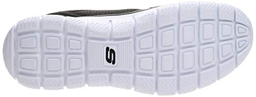 Detalle 2 de Skechers Track Bucolo, zapatillas de running para hombre en negro y blanco, talla 41