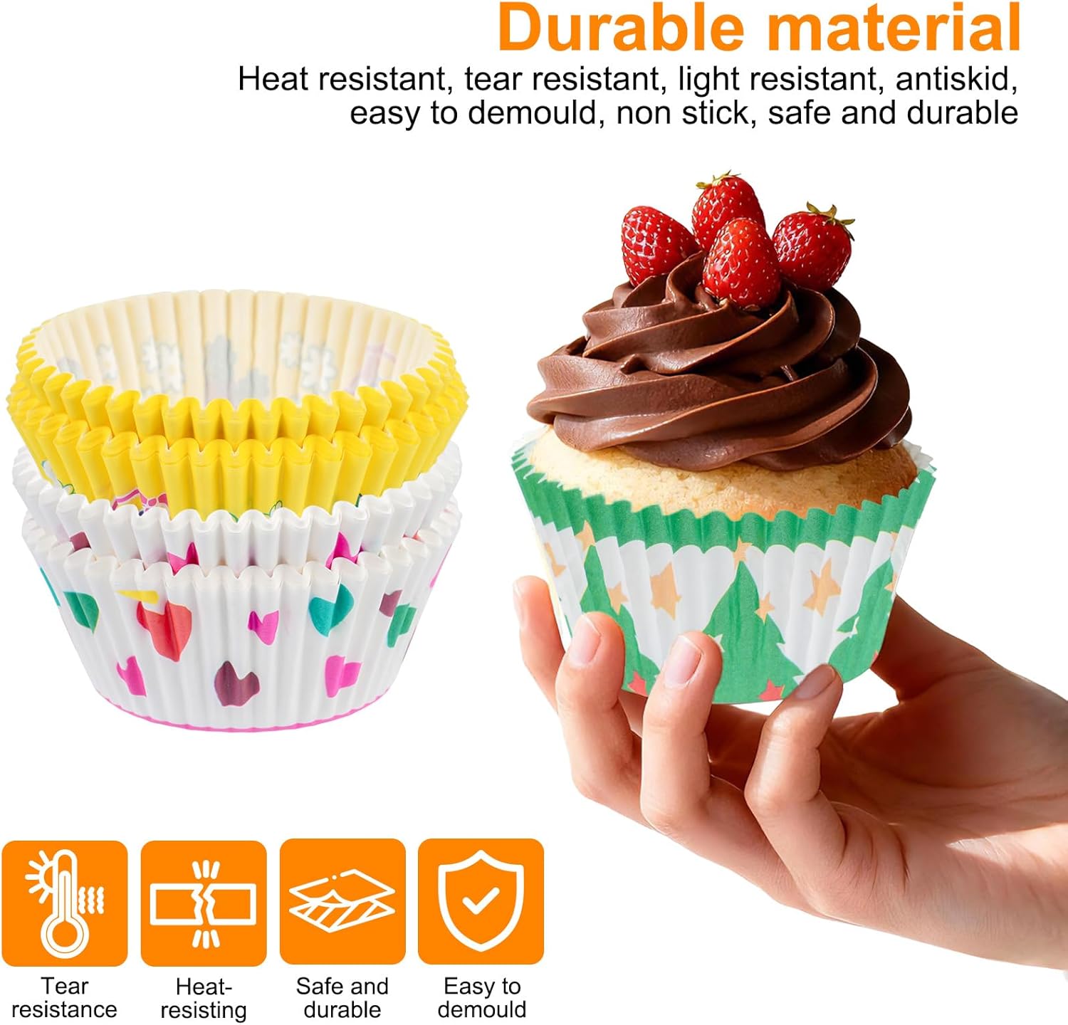 Thumbnail 2 de 300 Stück Muffinförmchen Papier 5 cm