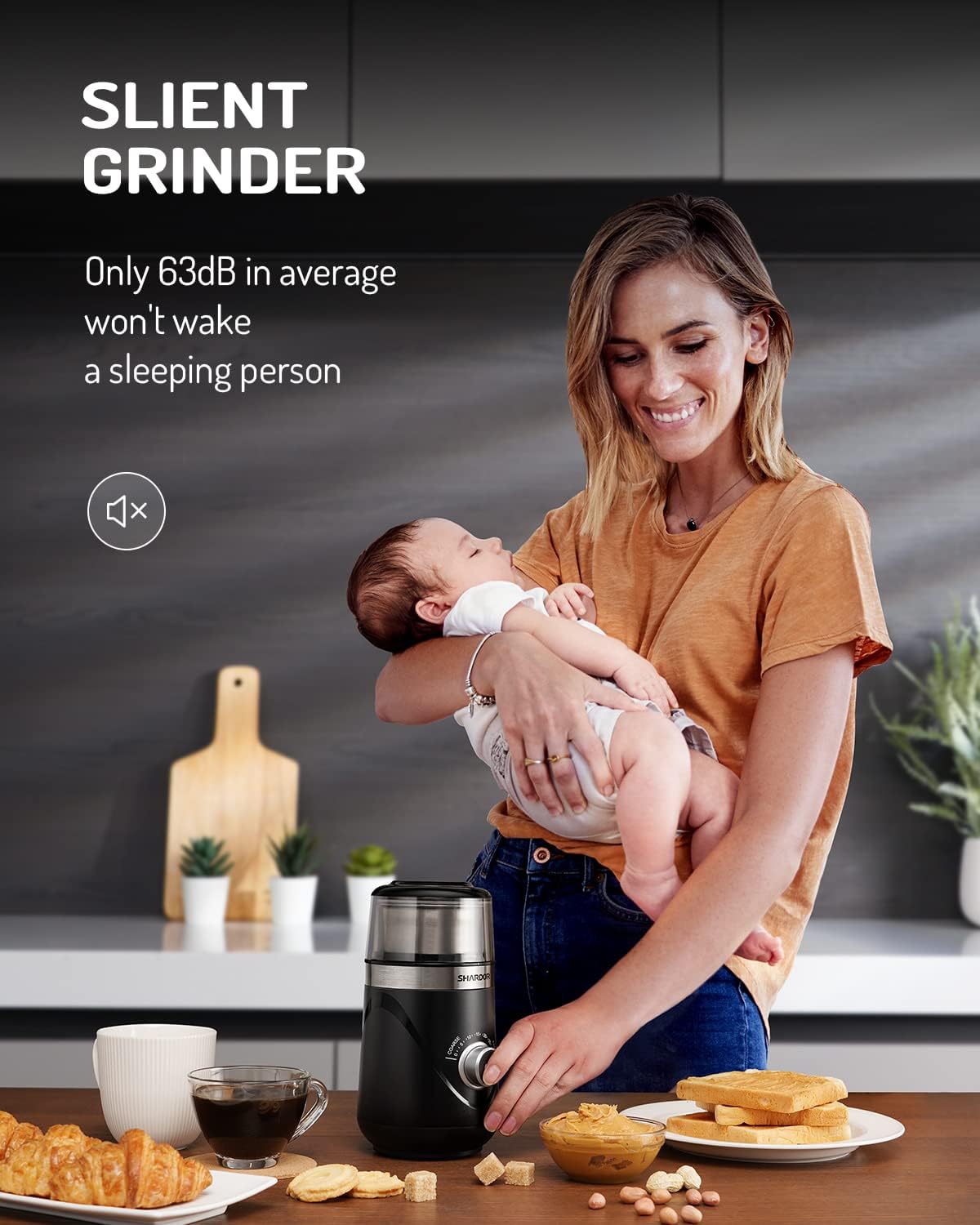 Thumbnail 4 de SHARDOR CG638B Electric Blade Coffee Grinder, Timed Control, 2 Stainless Steel Bowls