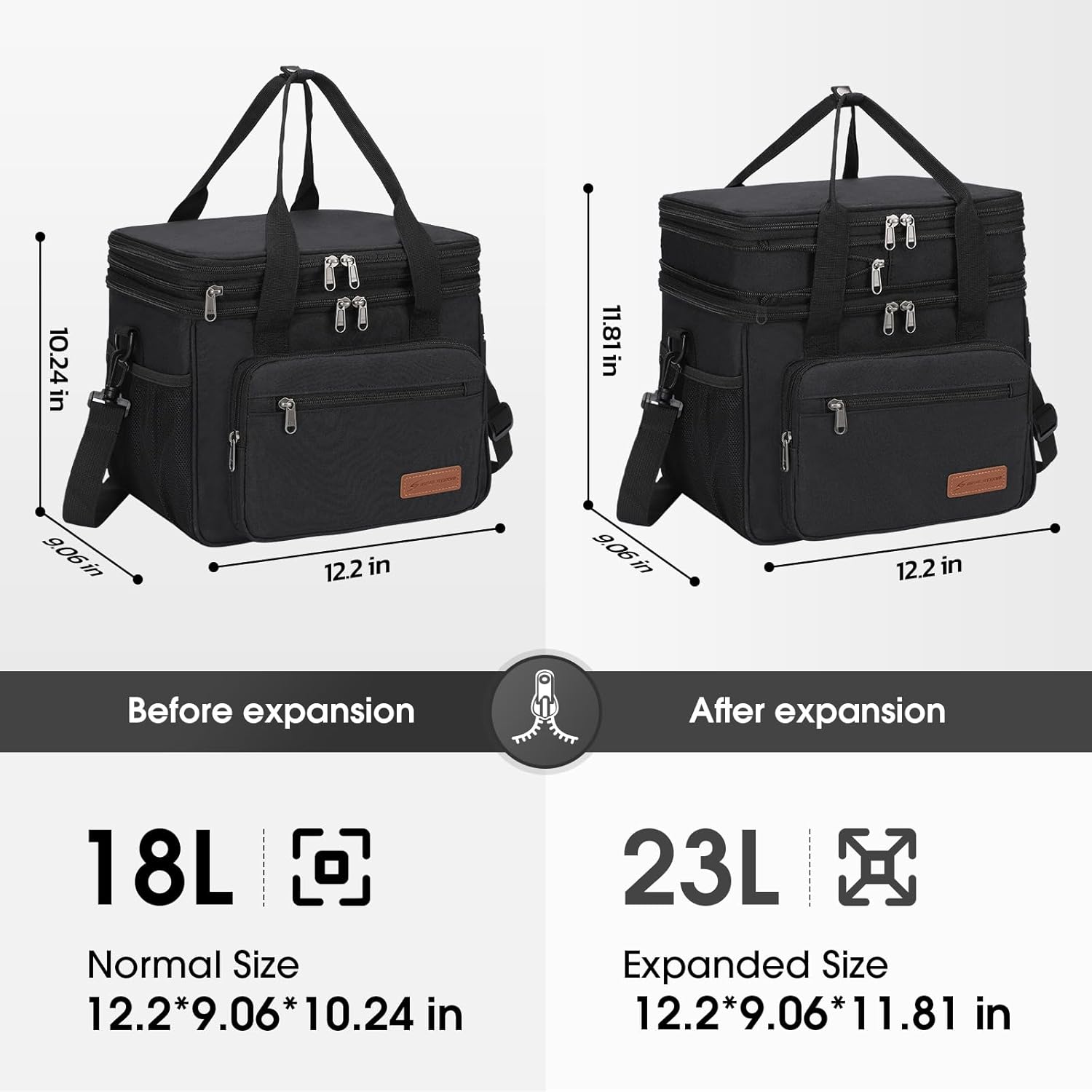 Detalle 2 de Maelstrom 23L Expandable Leakproof Insulated Lunch Bag (Double Compartment)