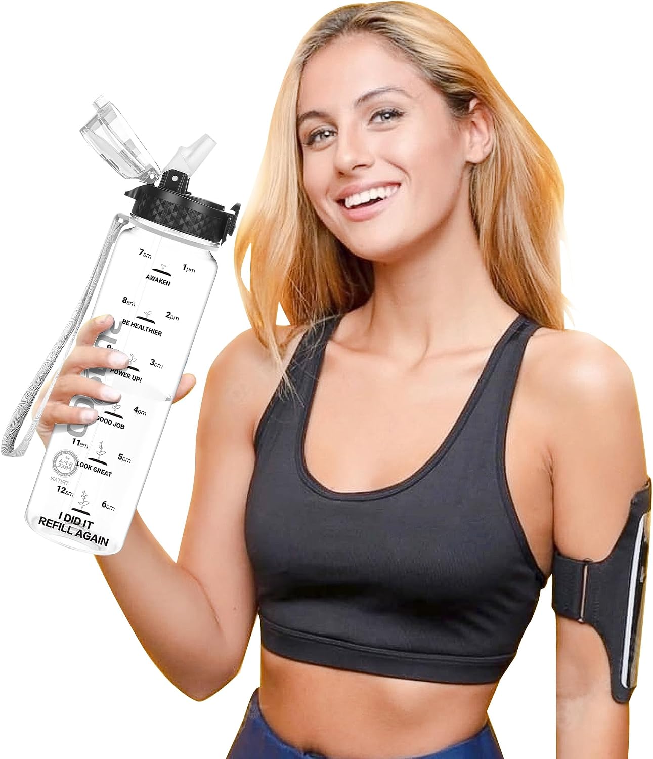 Thumbnail 4 de GOPPUS 1L Tritan Water Bottle with Straw