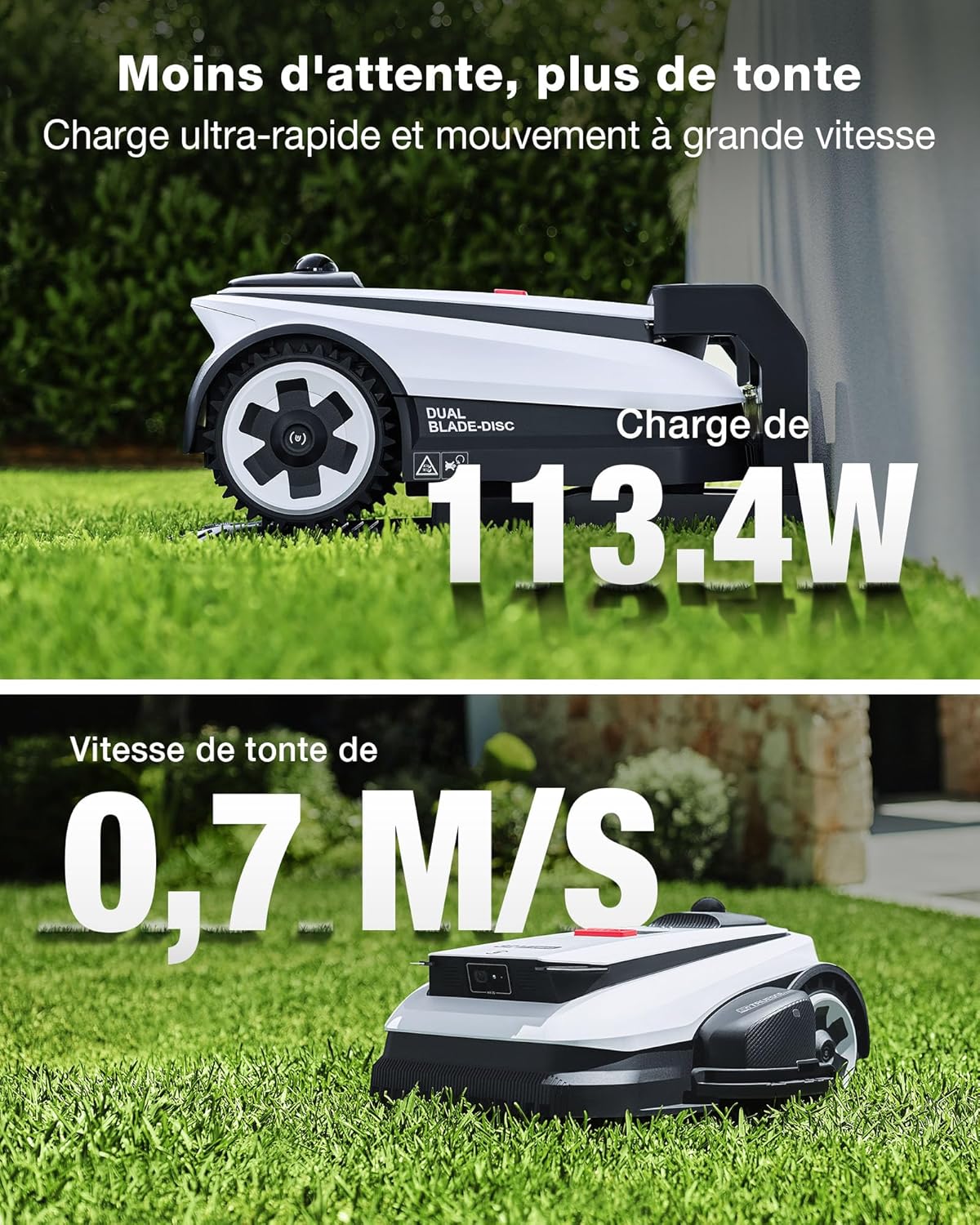 Thumbnail 5 de ECOVACS Goat A1600 LiDAR Pro Care Kit – Robot tondeuse sans fil pour 1600 m² avec navigation Dual-LiDAR et IA