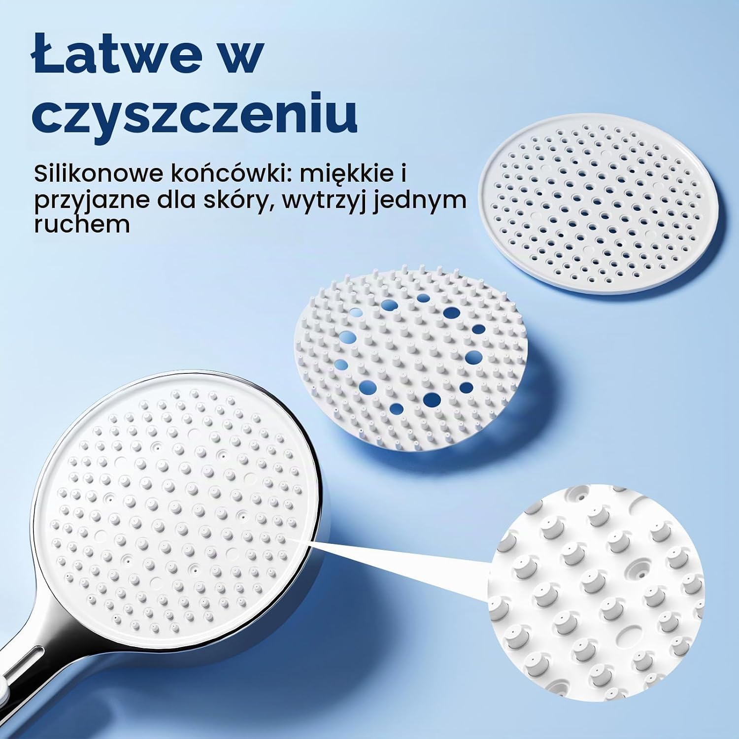 Thumbnail 6 de Luxear BA0012 – szeroka słuchawka prysznicowa 13 cm z regulacją strumienia