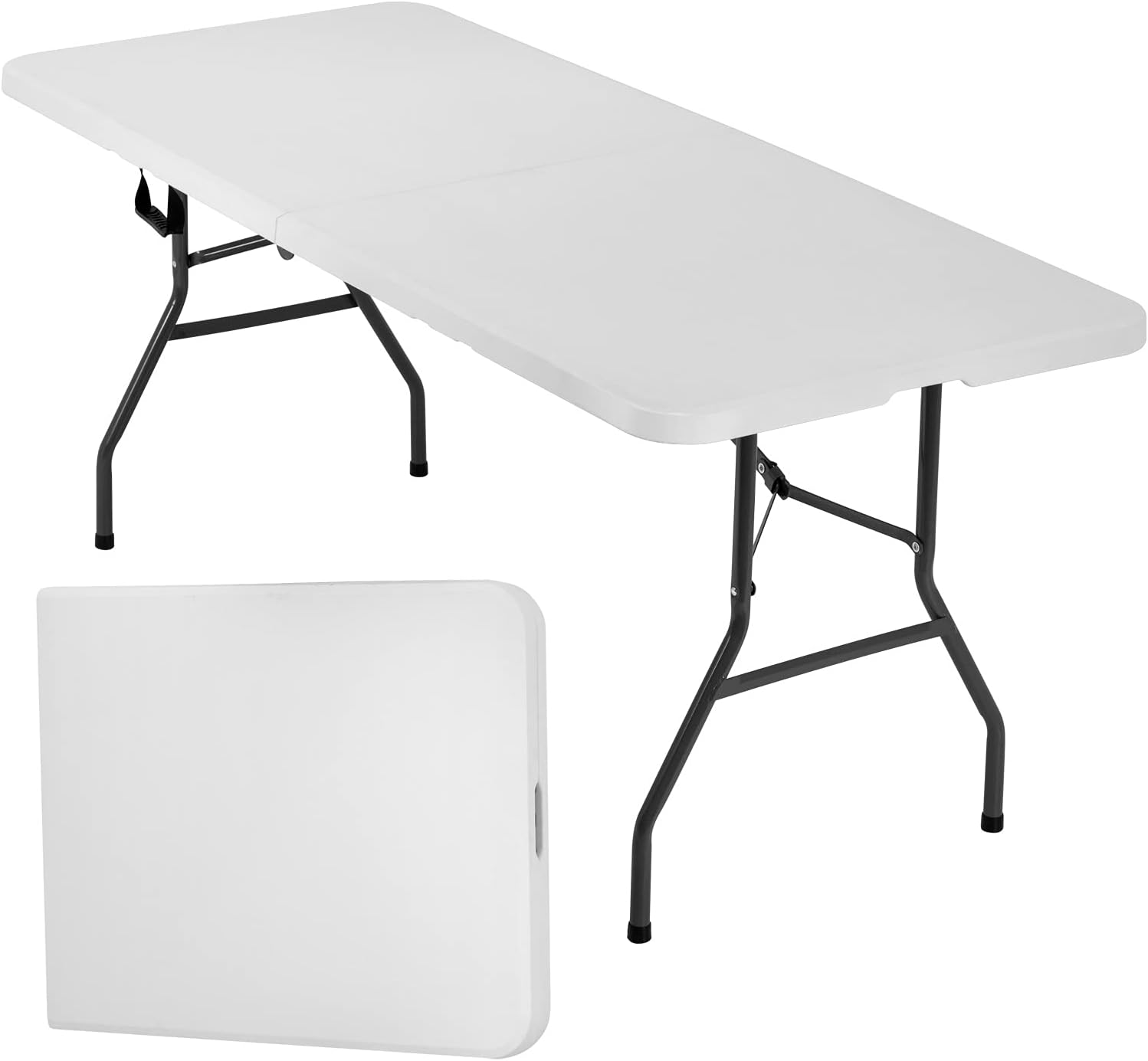 Detalle de FDW Folding Half Portable Table 6 ft White