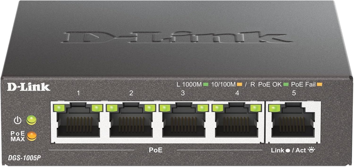 Thumbnail 1 de D-Link DGS-1005P: 5-Port PoE-Gigabit-Switch, luft- und lüfterlos
