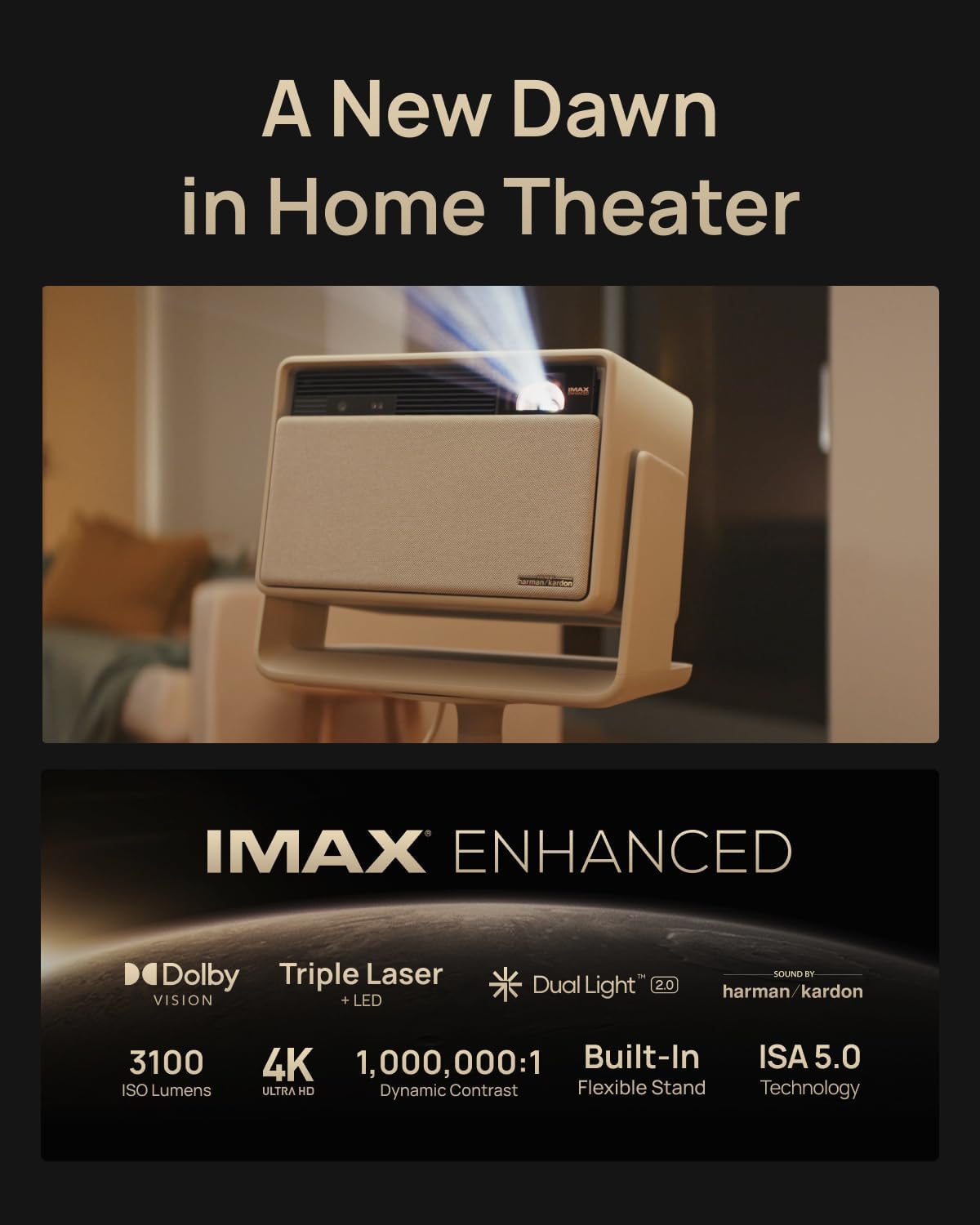 Detalle 1 de XGIMI HORIZON S Max 4K projector 3,100 ISO lumens