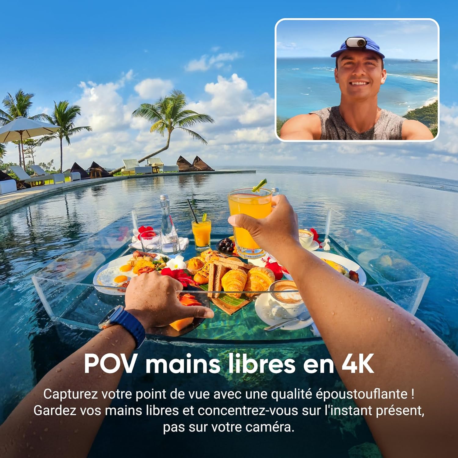 Thumbnail 2 de Insta360 GO 3S Pack Aquatique (128 Go) – Petite caméra POV 4K, étanche et légère
