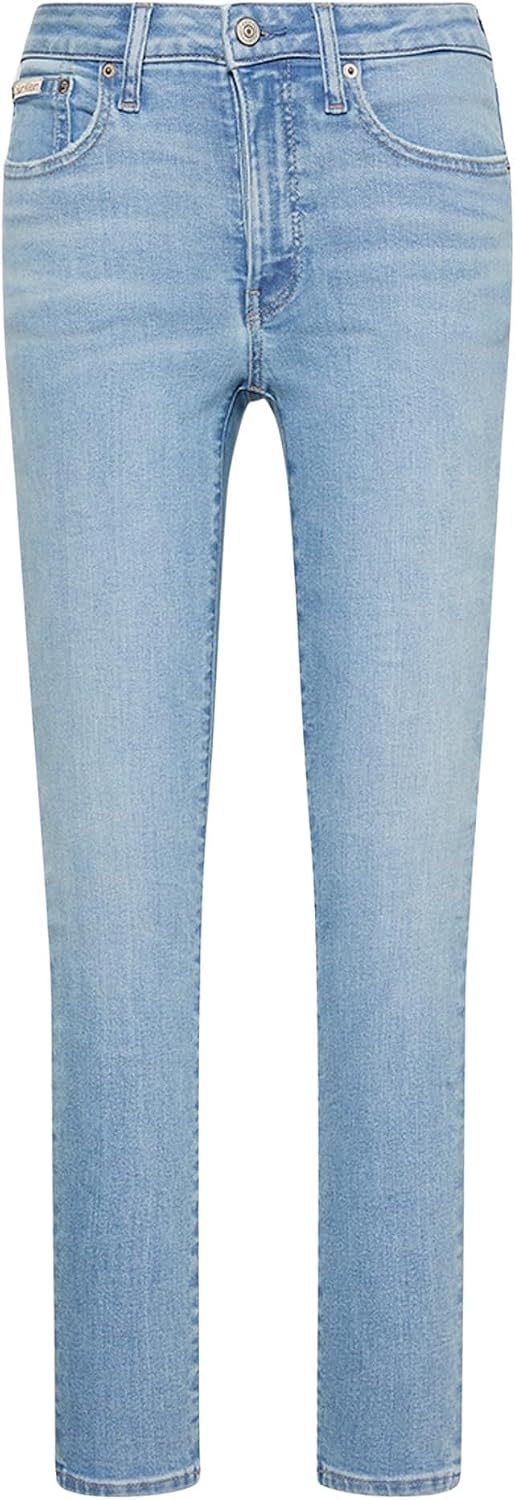 Detalle de Calvin Klein Women’s Mid Rise Skinny Light Cape Jeans