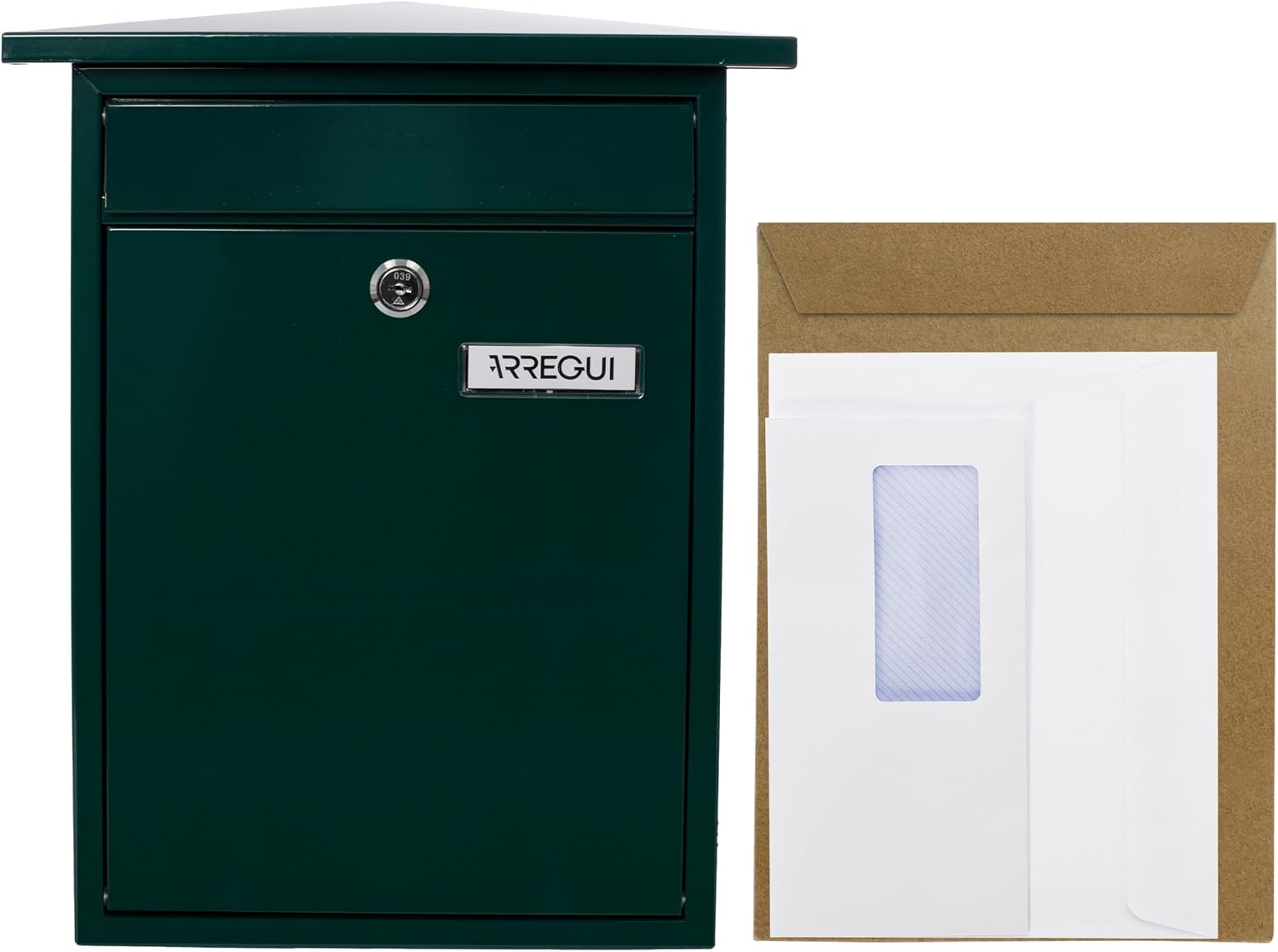 Detalle 2 de ARREGUI HOME – zielona skrzynka na listy DIN A4 ze stali ocynkowanej