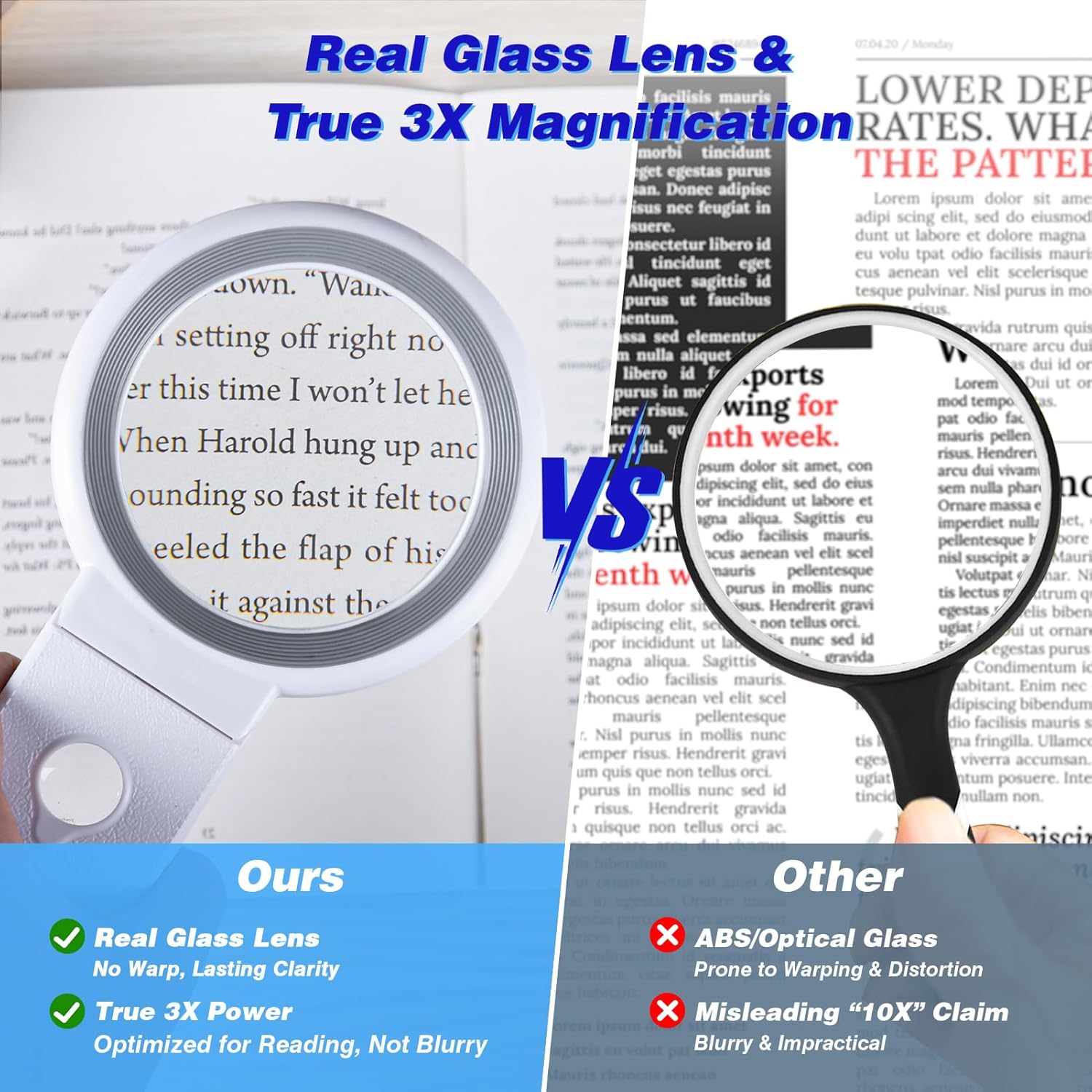 Detalle de Magnifying Glass with Light and Stand 18 LED 🔎