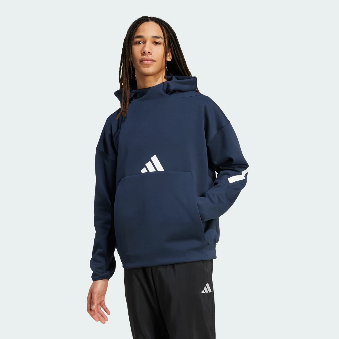 Detalle de Sudadera con capucha Z.N.E. de Adidas – azul