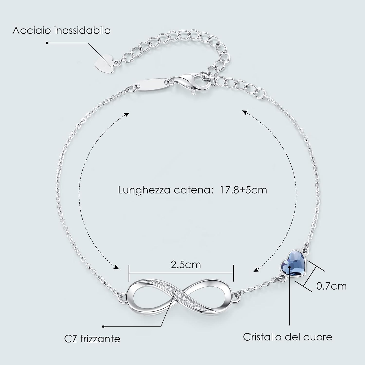 Thumbnail 1 de Bracciale infinito Louisa Secret cuore