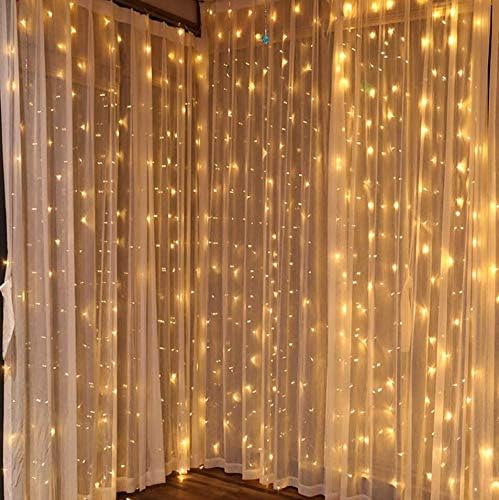 Thumbnail 3 de Dazzle Bright 300 LED Curtain String Lights, Warm White, 8 Modes, USB