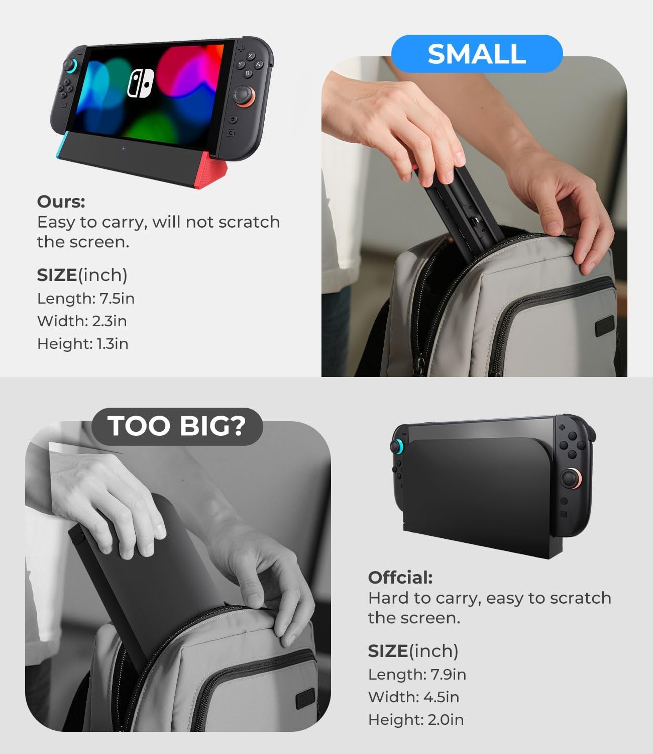 Thumbnail 5 de SiWiQU Switch 2 Docking Station 100W