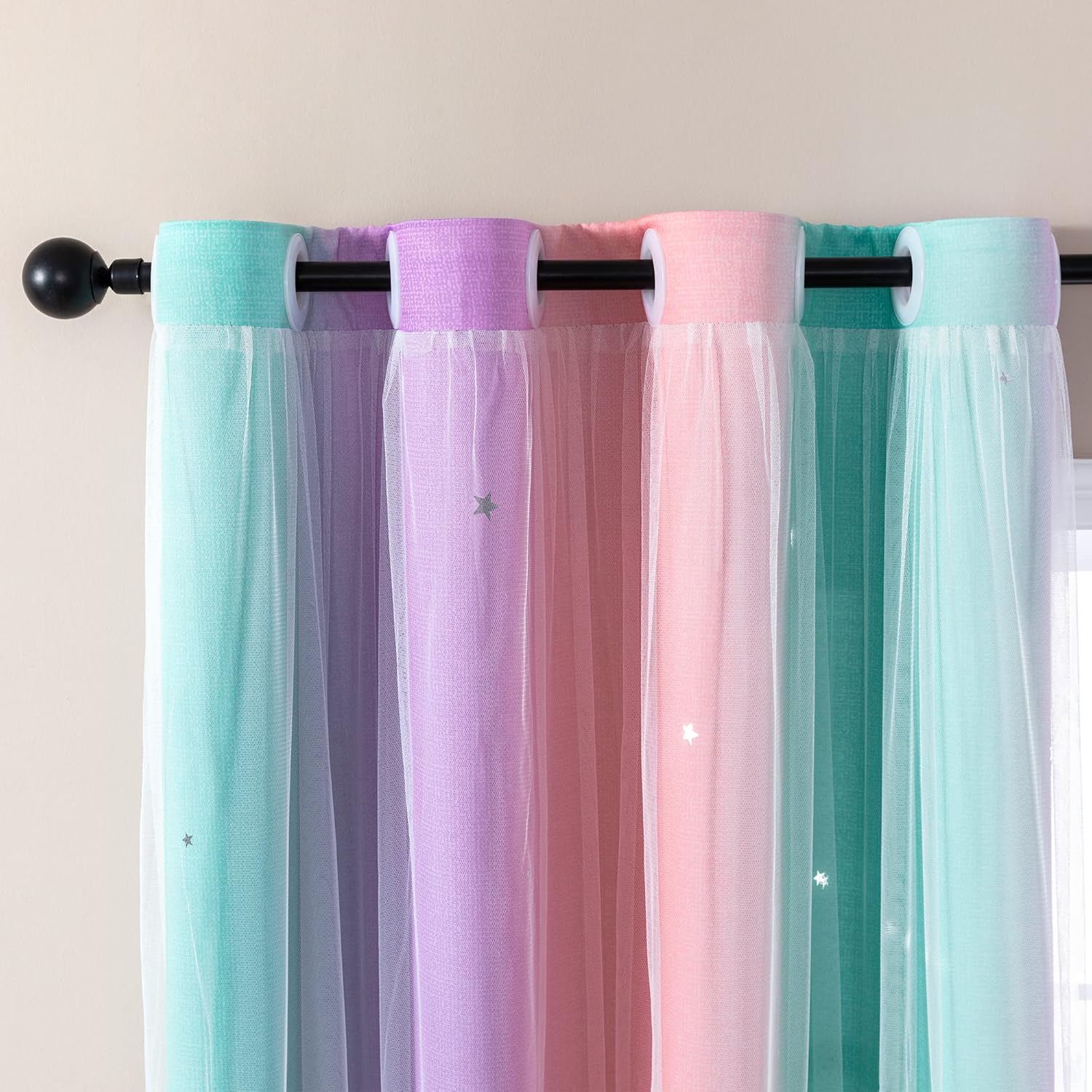 Thumbnail 2 de XiDi Rainbow Bedroom Curtains 42-inch 🌈🪟