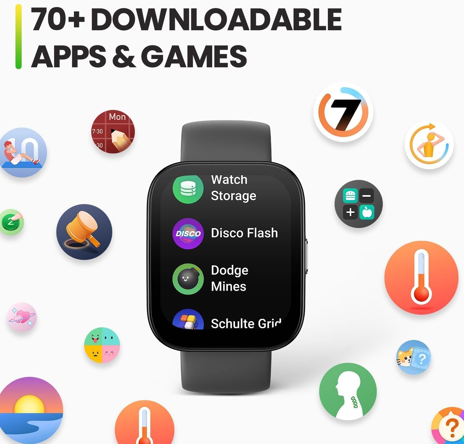 Thumbnail 3 de Amazfit Bip 5 Smart Watch (46mm) with Bluetooth Calling, Alexa, GPS & 10-day battery life – Black