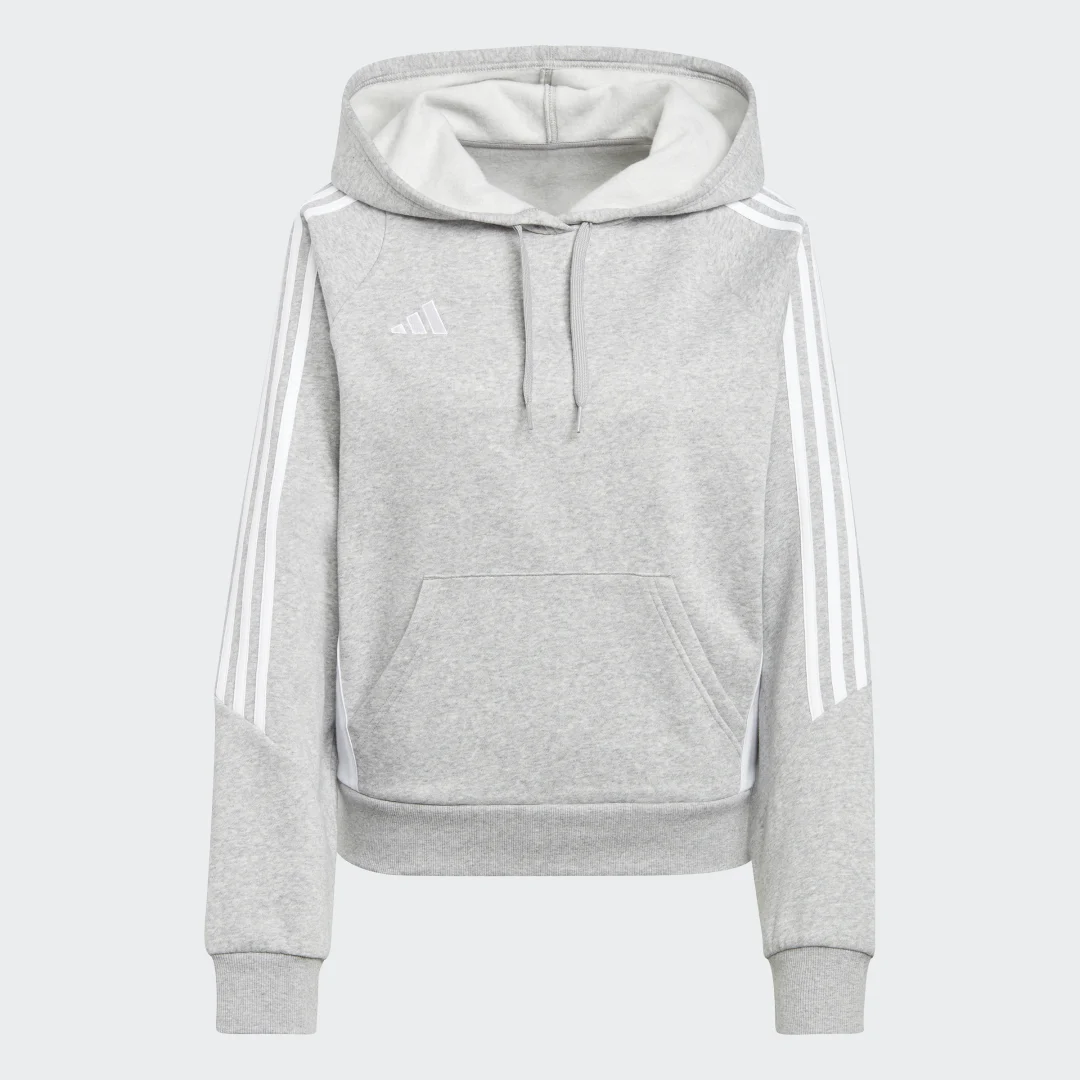 Detalle 2 de Sudadera con capucha Tiro 24 de Adidas: comodidad cotidiana en gris