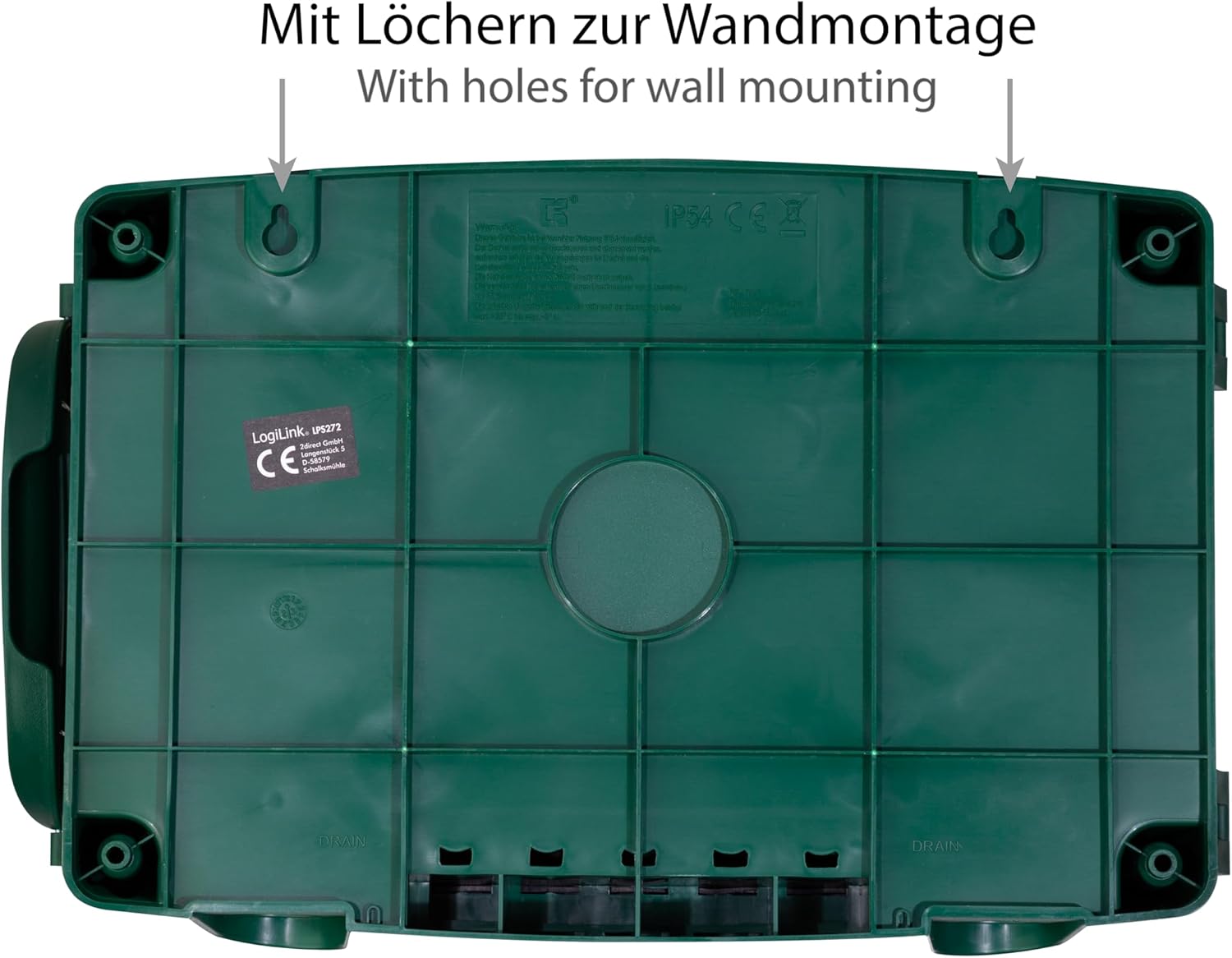 Detalle de Logilink Boîte électronique extérieure verte IP54 – 320 x 210 x 115 mm