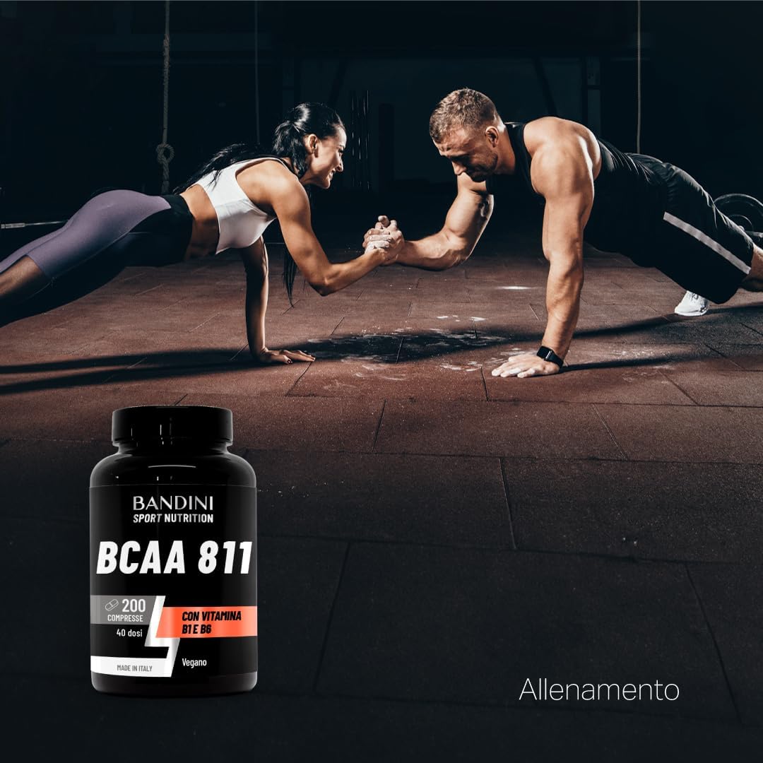 Detalle de Bandini AMINOACIDI RAMIFICATI BCAA 8:1:1 200 Compresse – Vegani, con B1 e B6