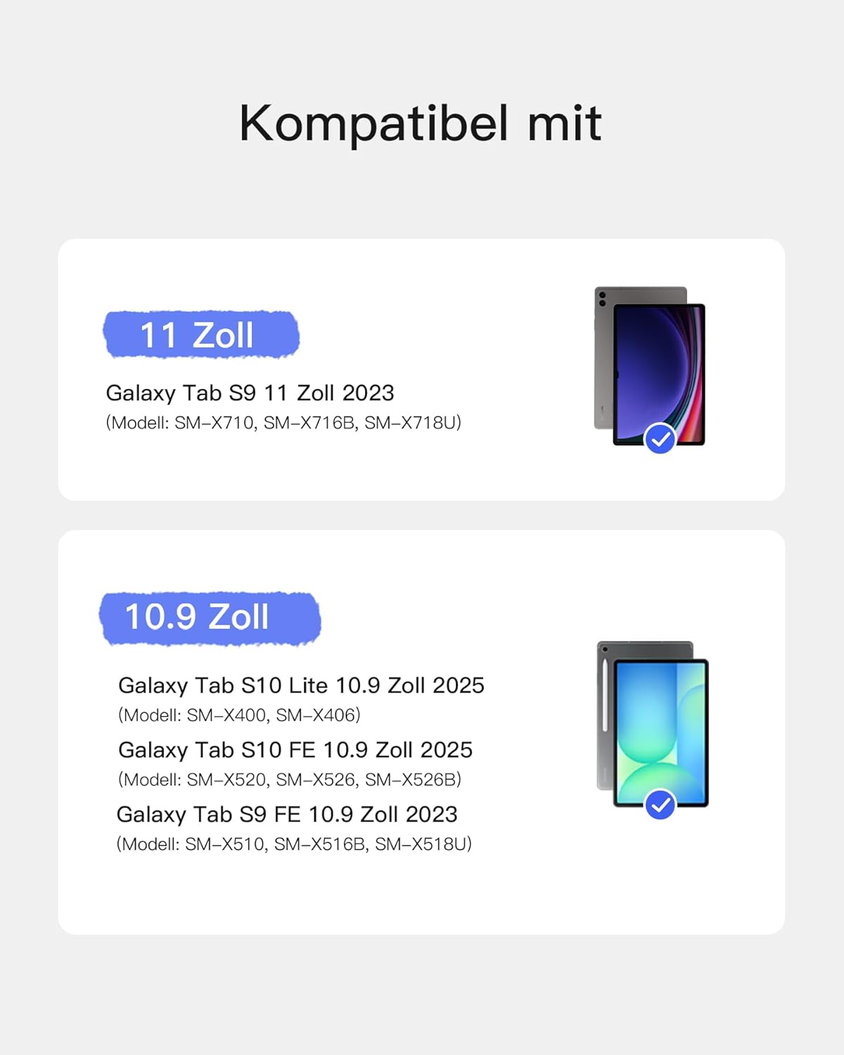 Thumbnail 1 de Inateck Hülle mit Tastatur für Galaxy Tab S10 FE