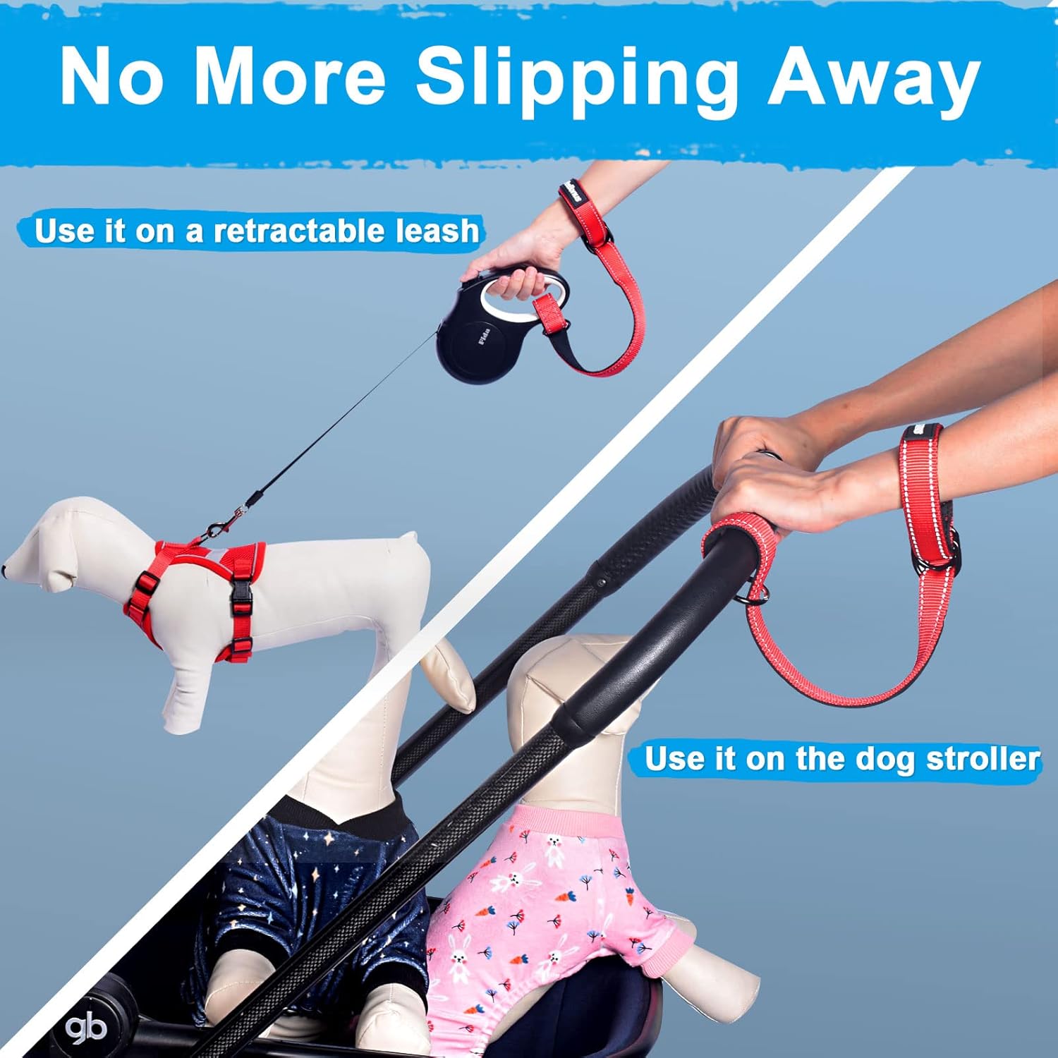 Thumbnail 6 de PetBonus Short Dog Lead Safety Wrist Strap for Retractable Leash (Red)