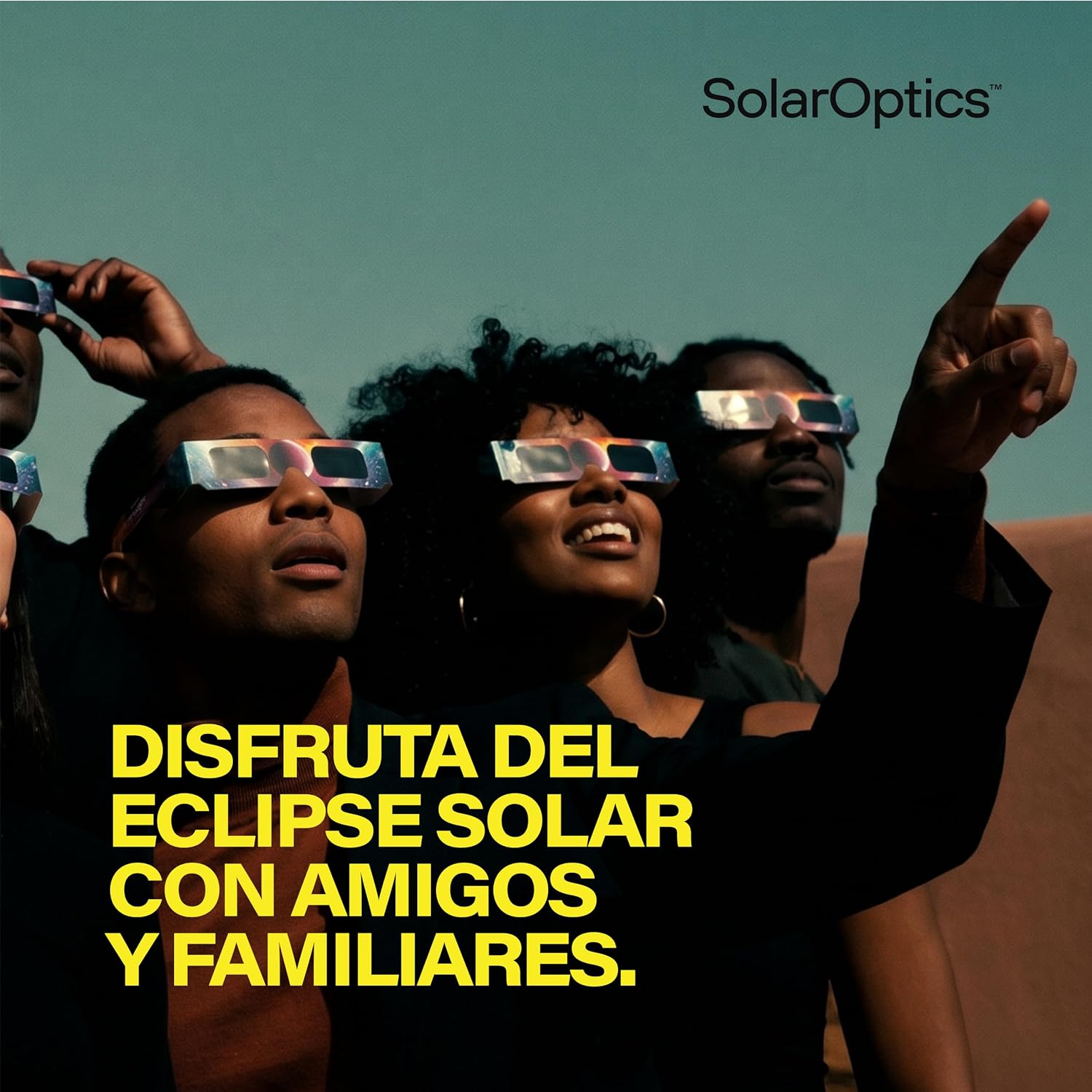 Detalle 2 de Solar Optics: 5 Gafas Eclipse Solar con 2 Filtros para Móvil – Kit Completo para Ver y Fotografiar el Eclipse 2026